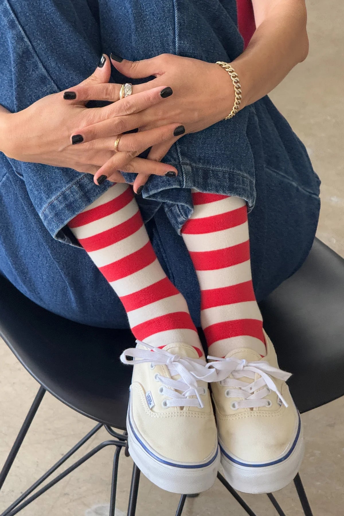 Le Bon Shoppe Wally Socks // Wide Red Stripe