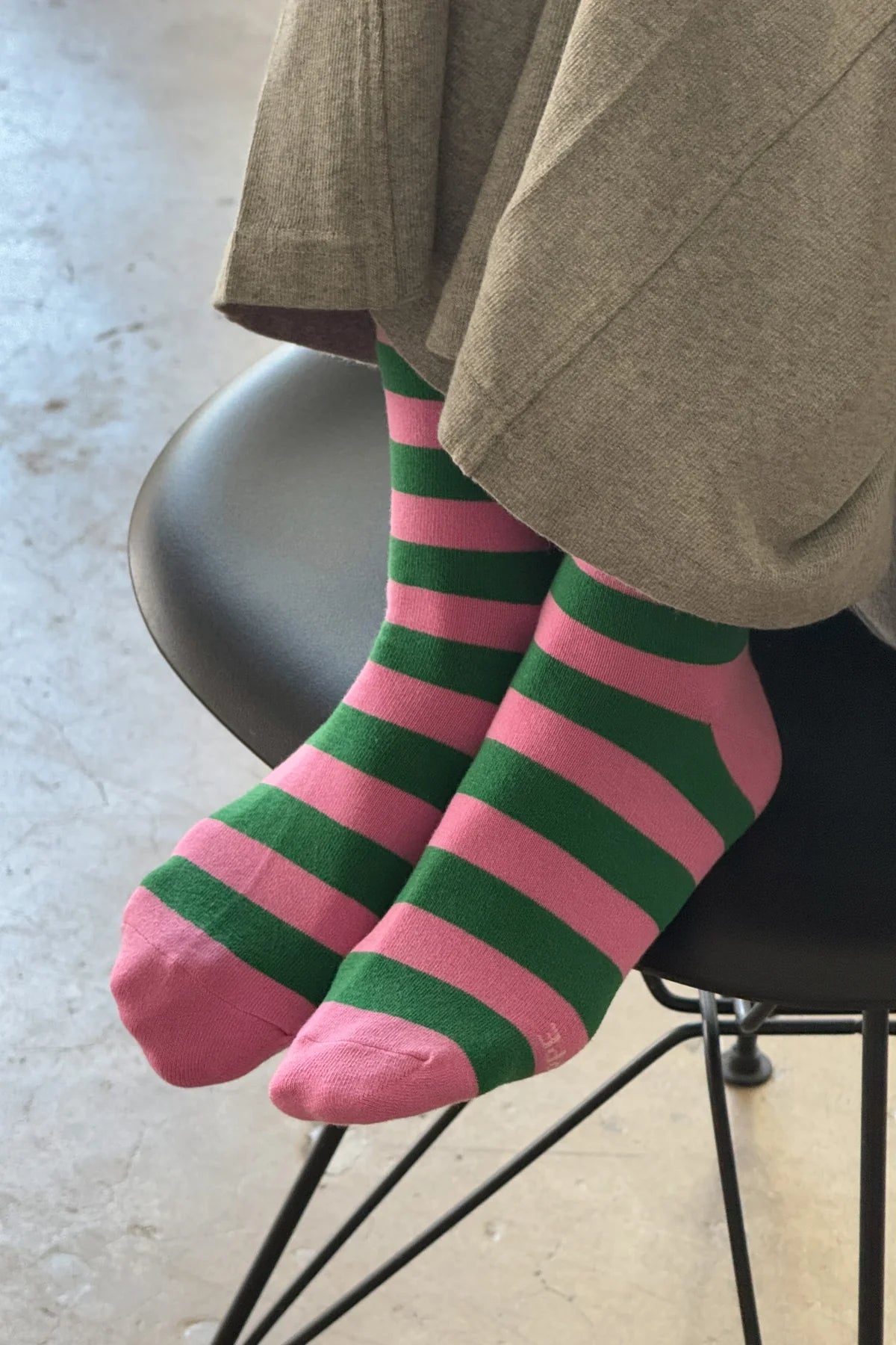 Le Bon Shoppe Wally Socks // Wide Pink Stripe