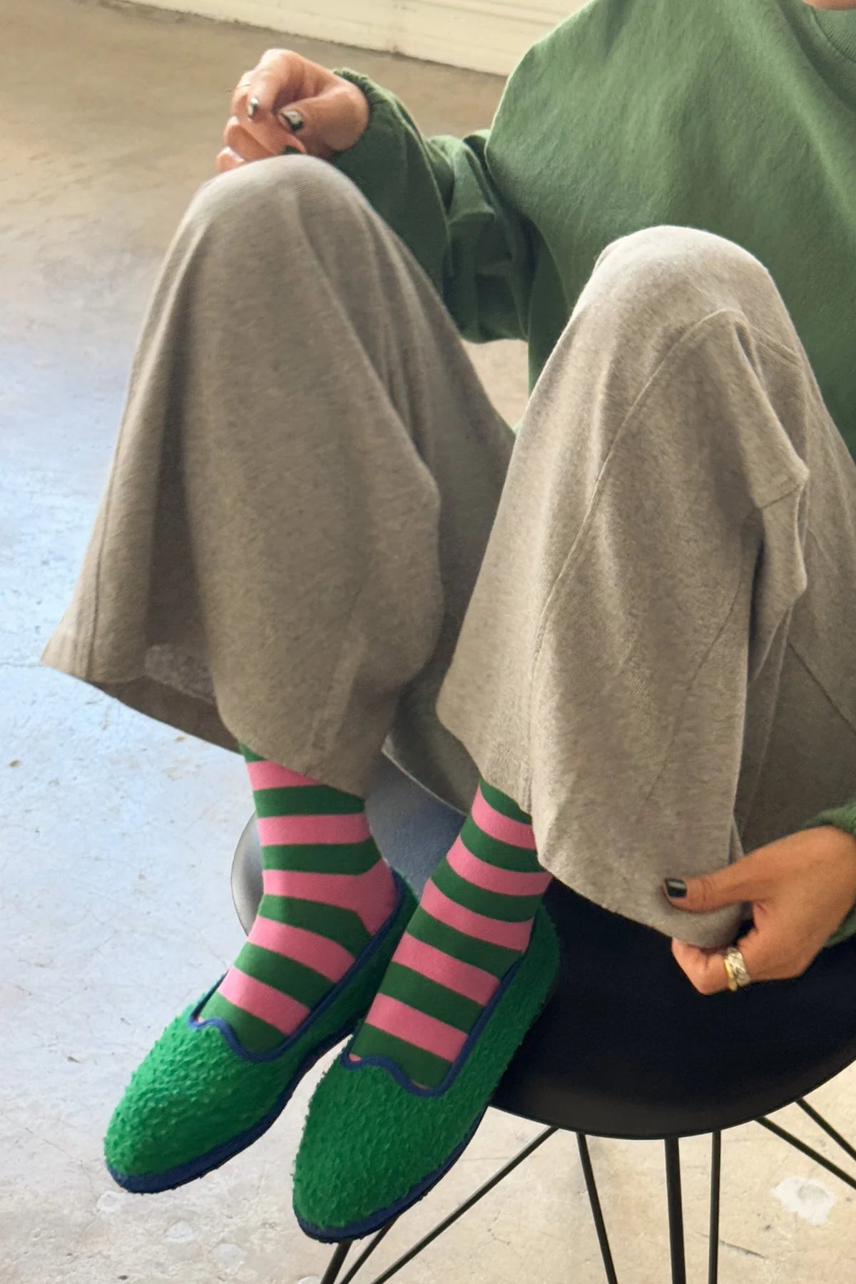 Le Bon Shoppe Wally Socks // Wide Pink Stripe