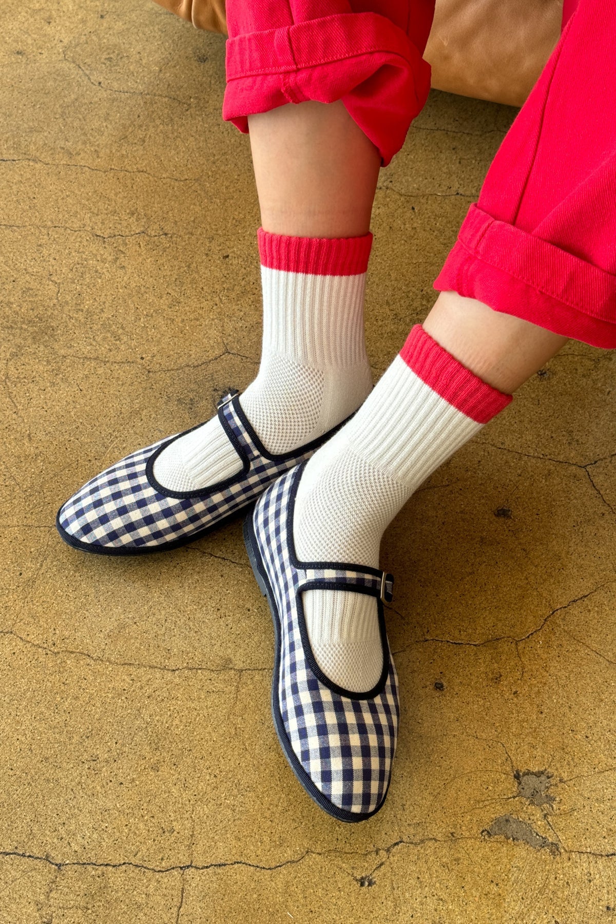 Le Bon Shoppe Girlfriend Socks //  Blue, Red