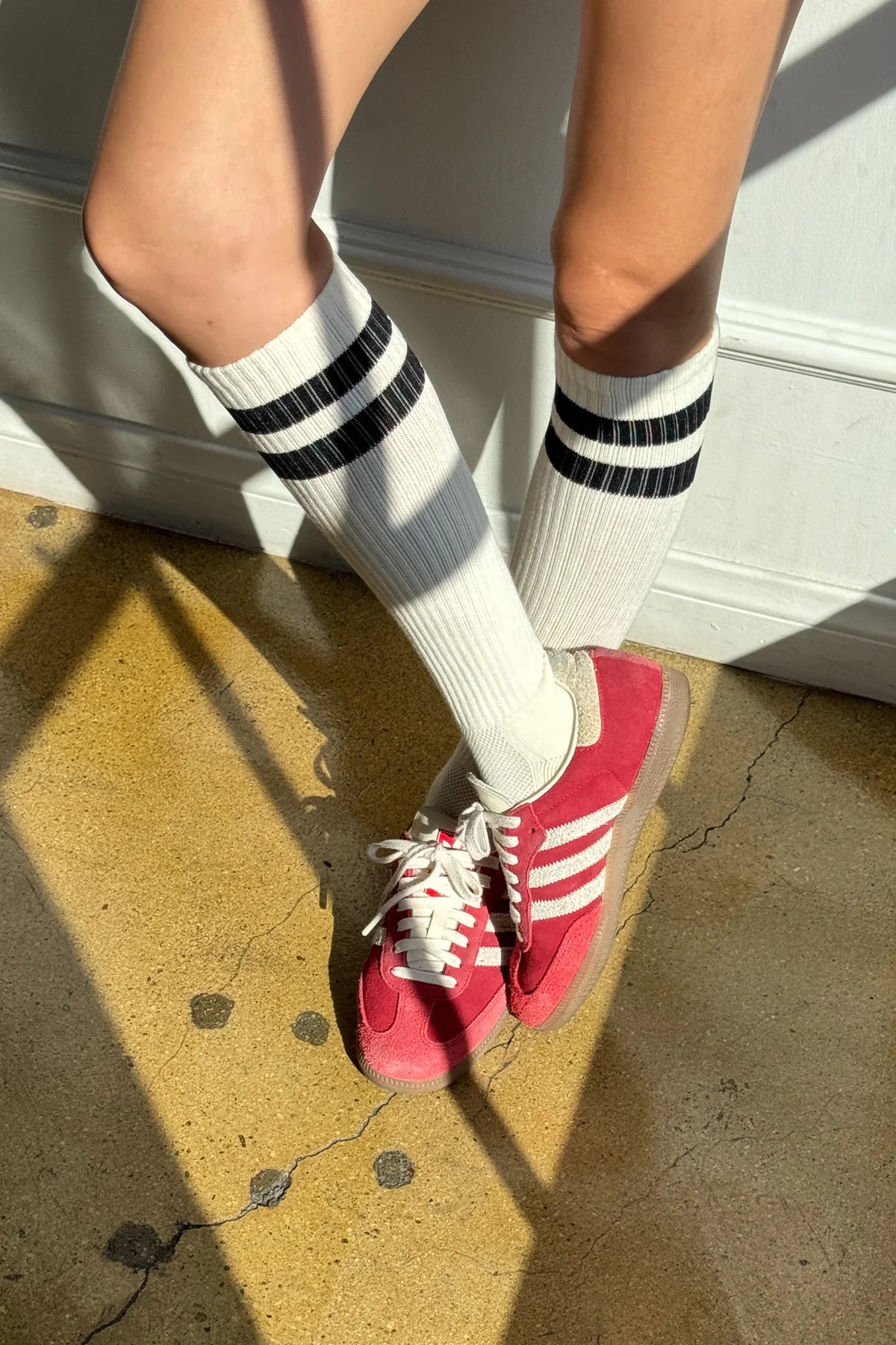 Le Bon Shoppe Knee High Boyfriend Socks // Cream