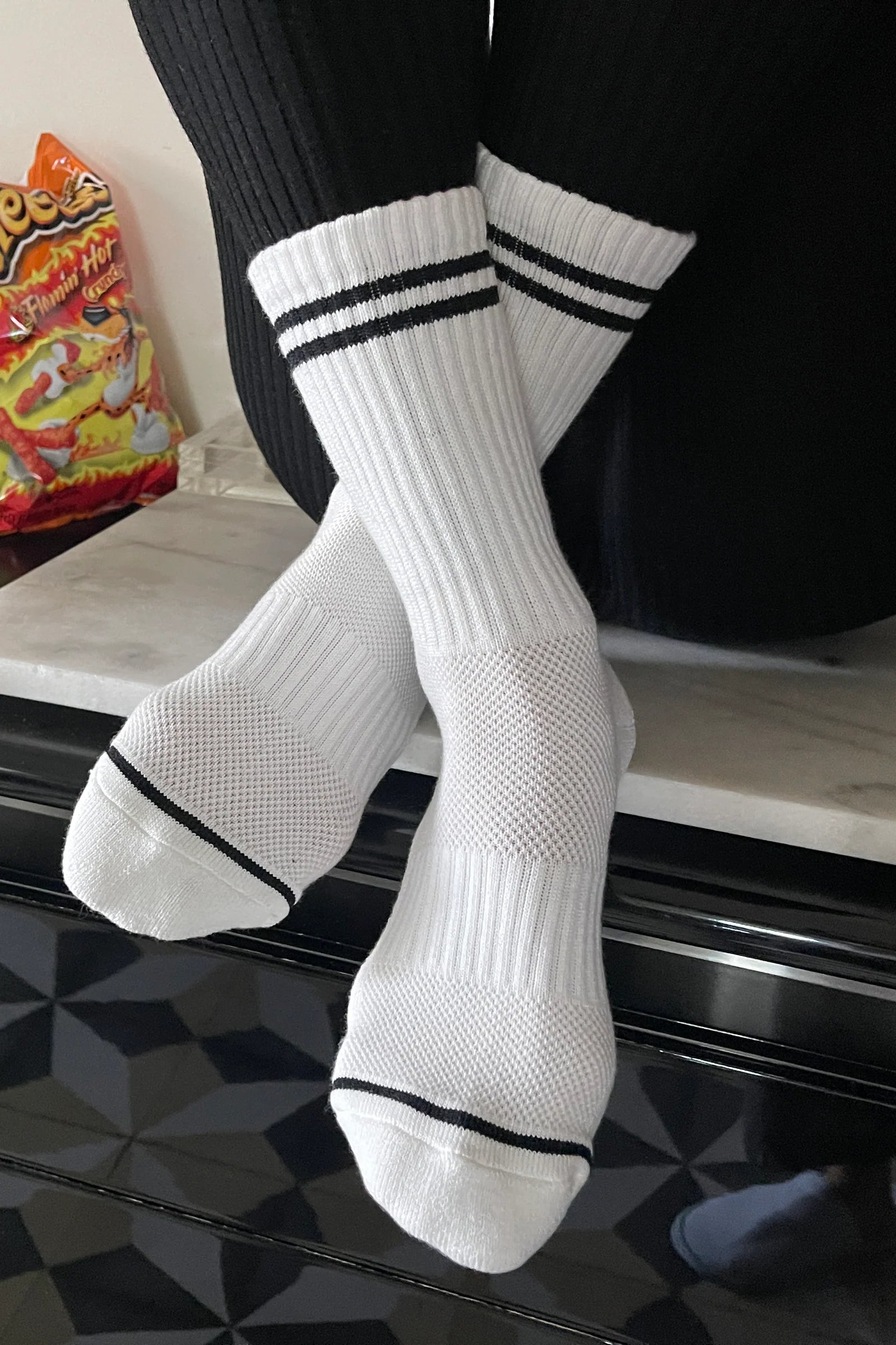 Le Bon Shoppe Boyfriend Socks // Classic White
