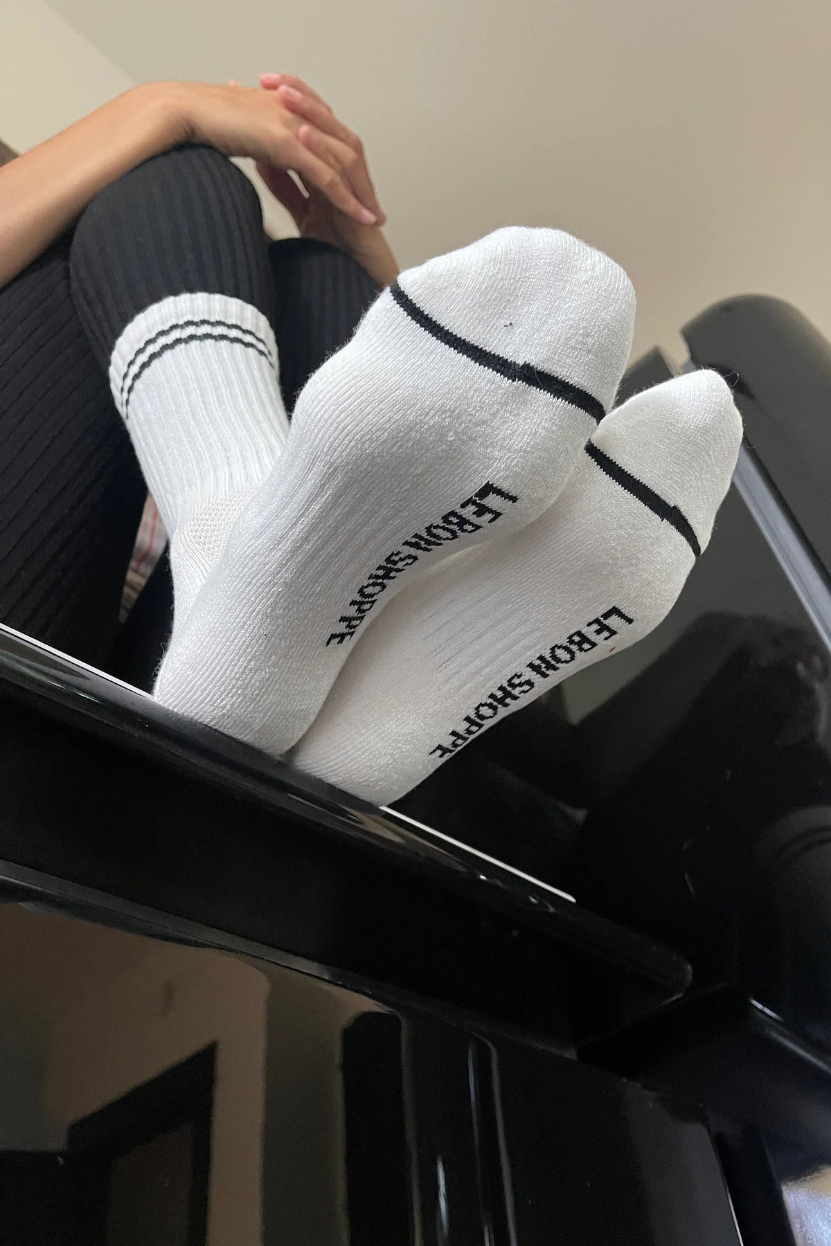 Le Bon Shoppe Boyfriend Socks // Classic White