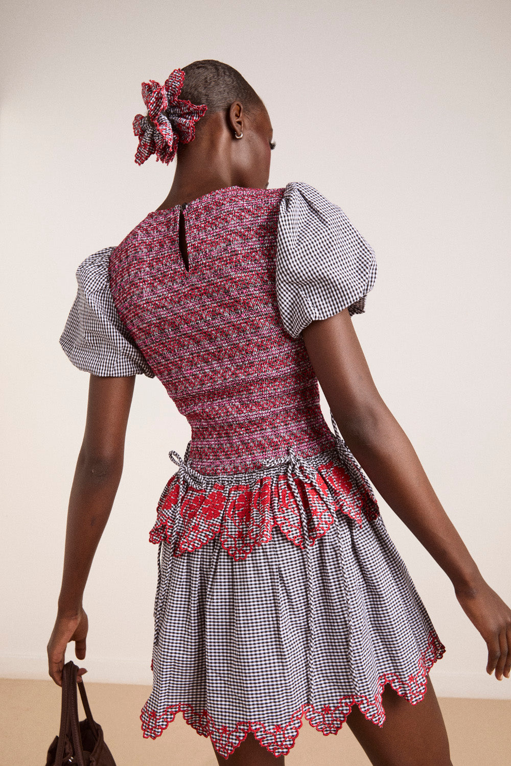 Damson Madder Audrey Mini Dress // Black & White