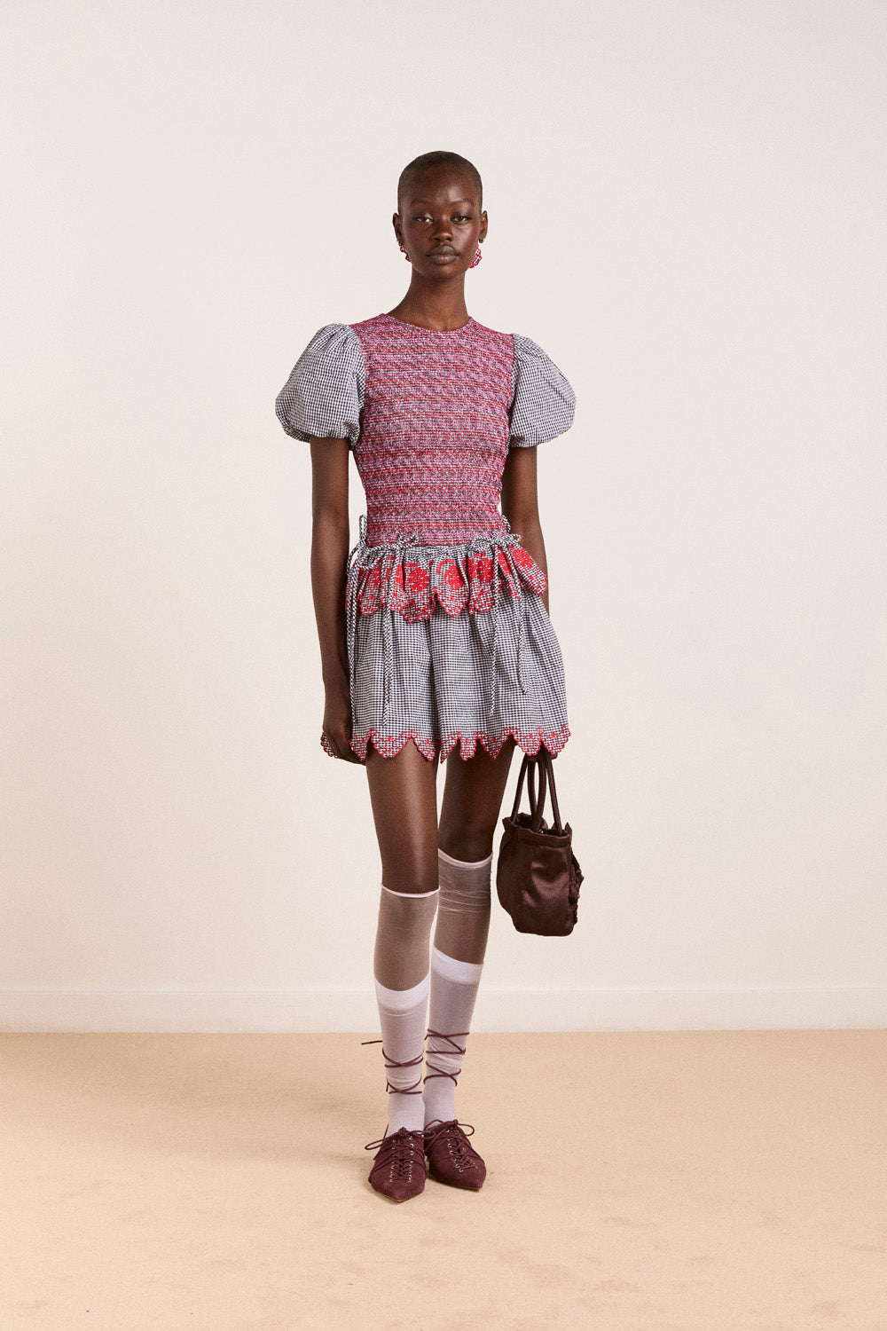 Damson Madder Audrey Mini Dress // Black & White