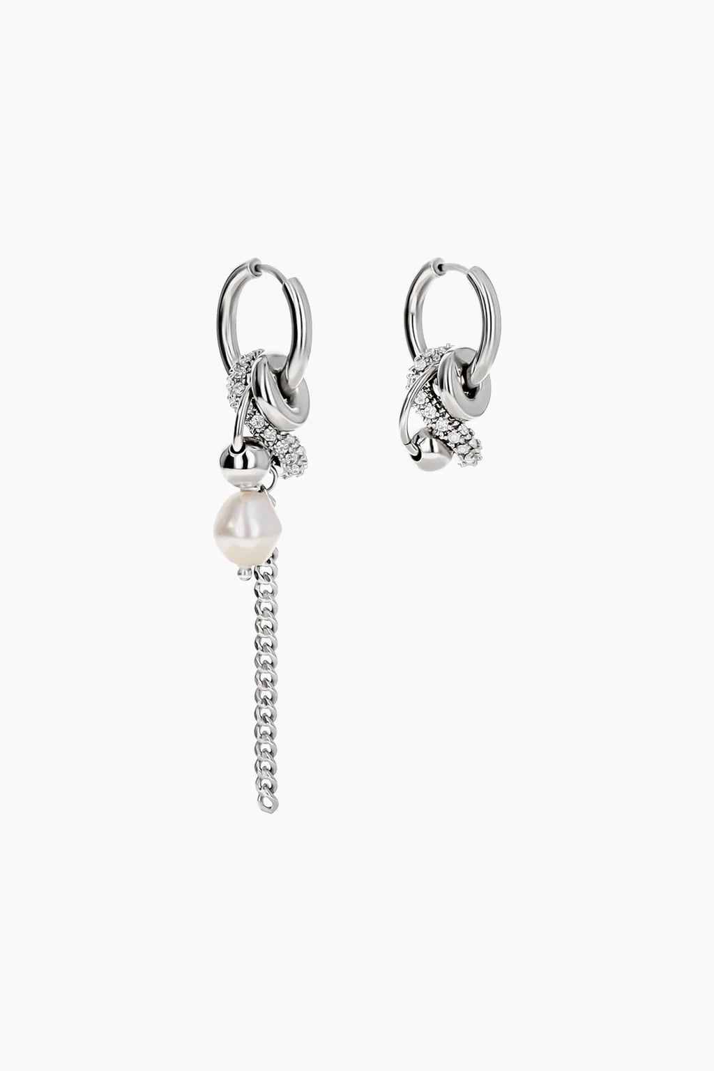 Justine Clenquet Jade Earrings // Silver