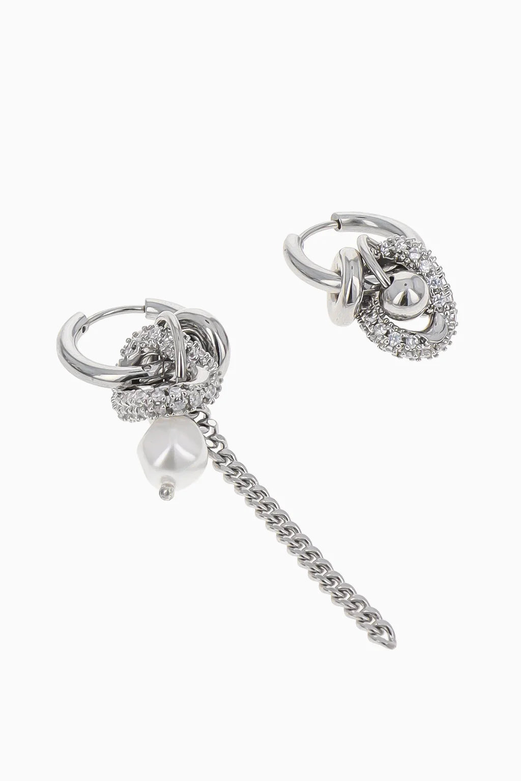 Justine Clenquet Jade Earrings // Silver