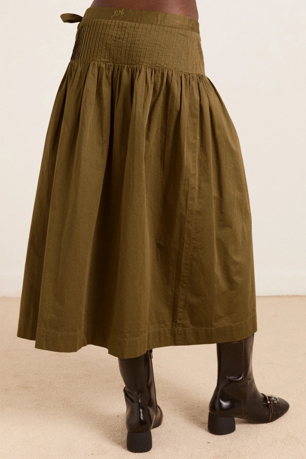 Damson Madder Josie Midi Skirt // Olive