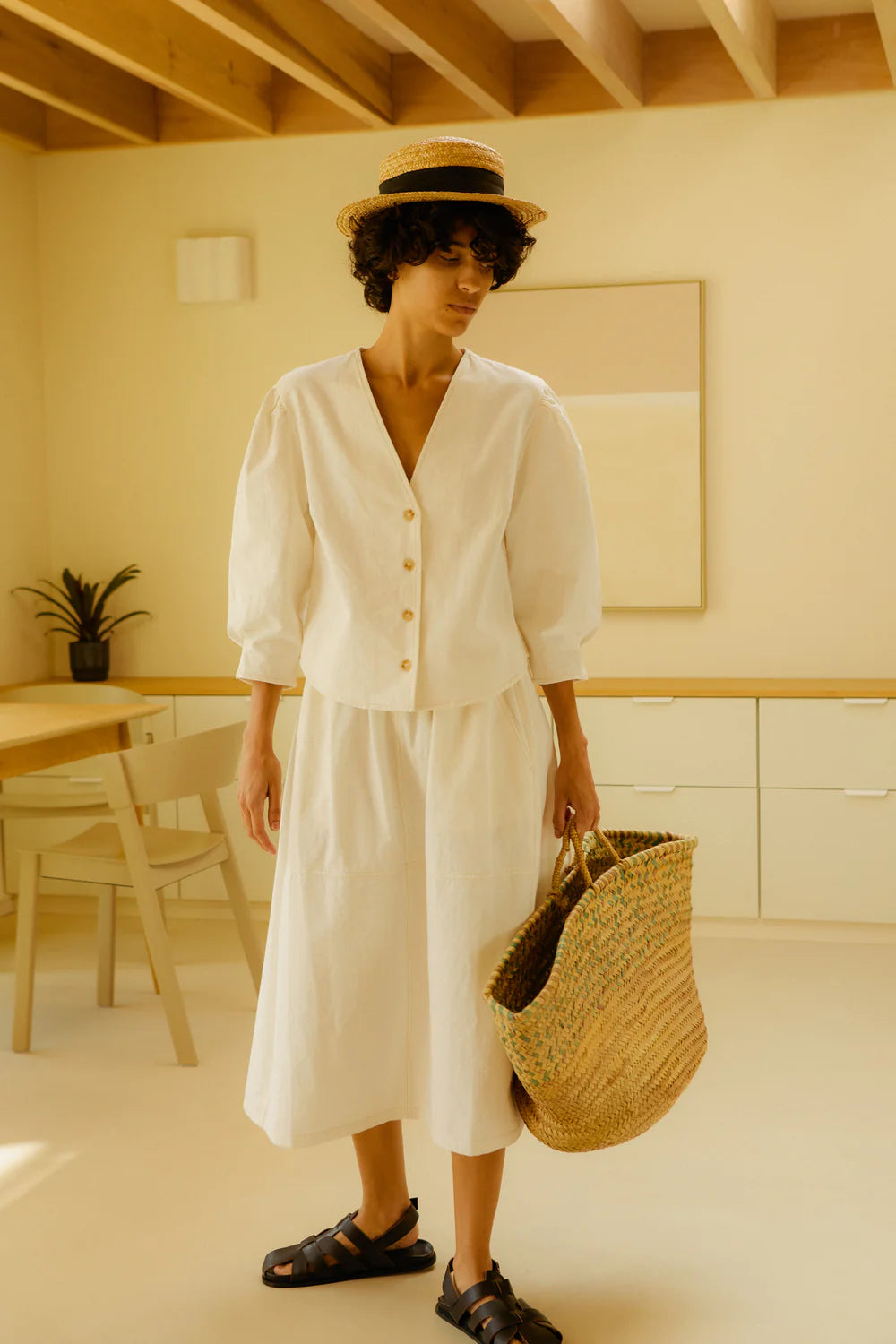 L.F. Markey Emile Skirt // Ecru