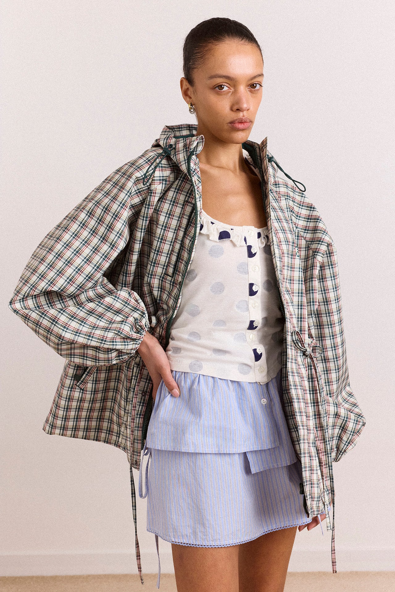 Damson Madder Liu Raincoat // Elderberry Check