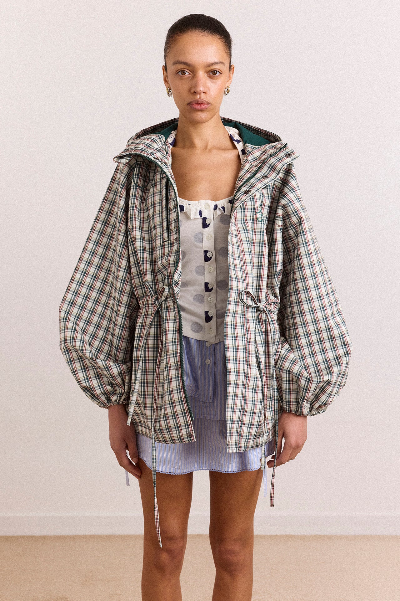 Damson Madder Liu Raincoat // Elderberry Check