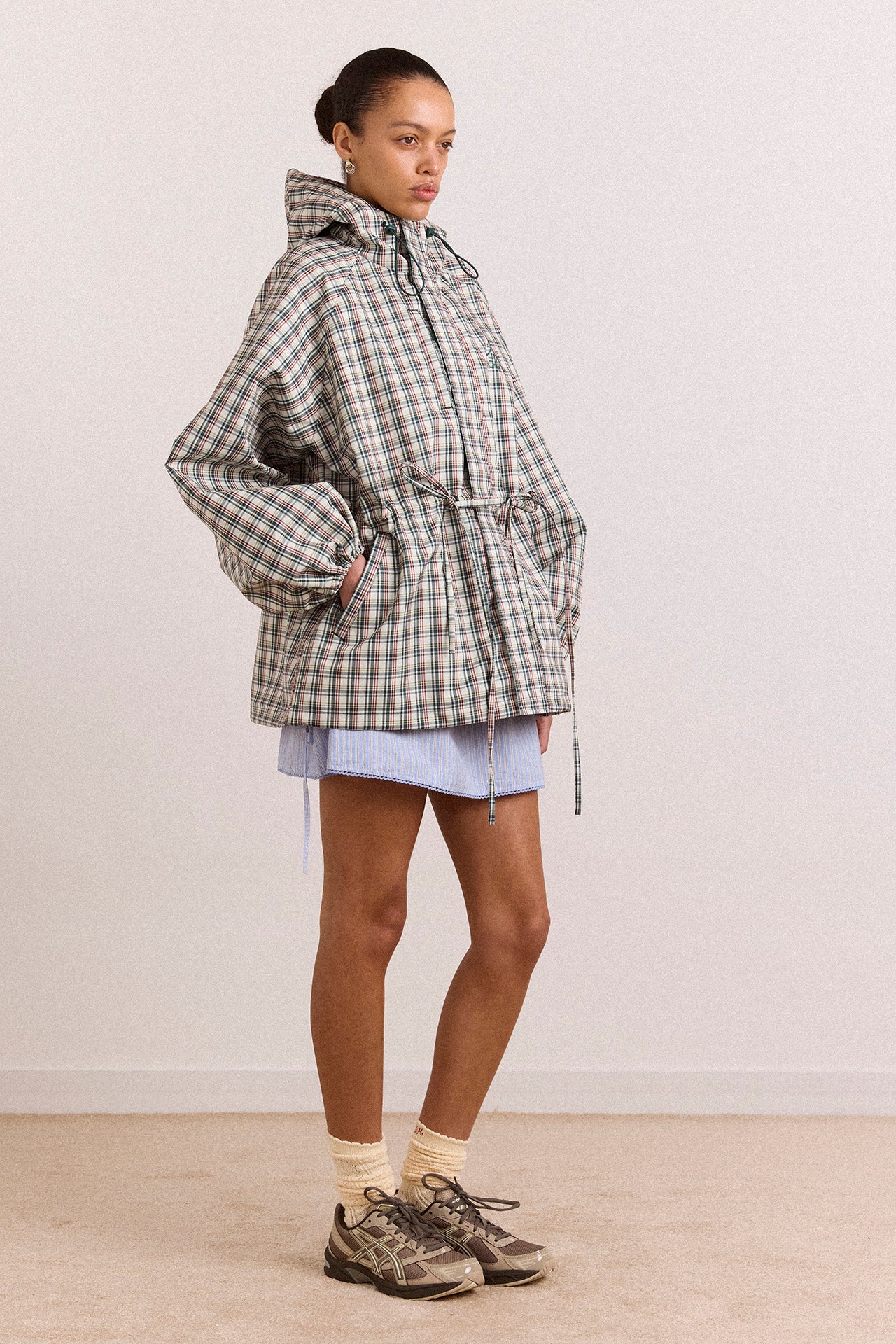 Damson Madder Liu Raincoat // Elderberry Check