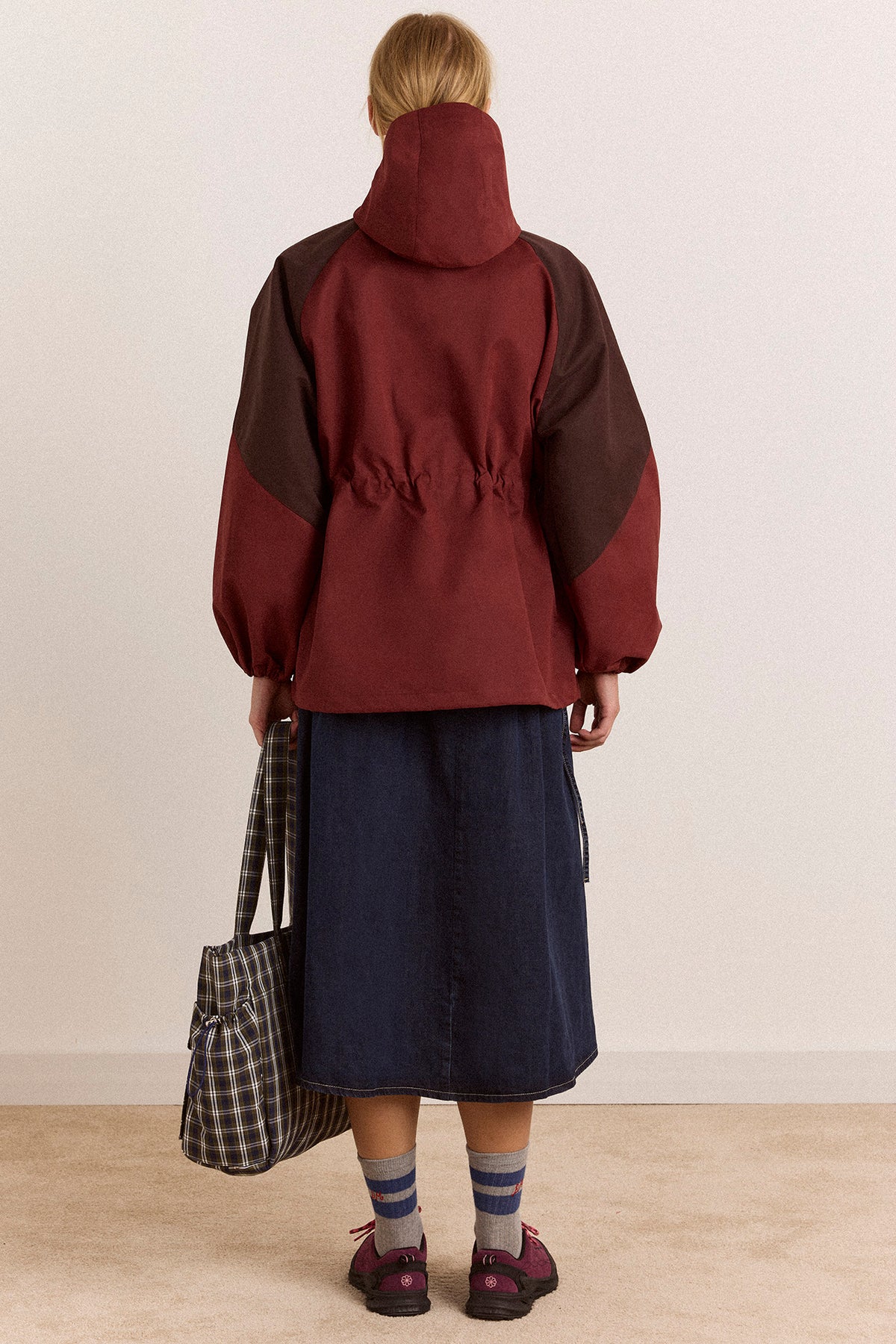 Damson Madder Liu Shower Proof Raincoat // Burgundy