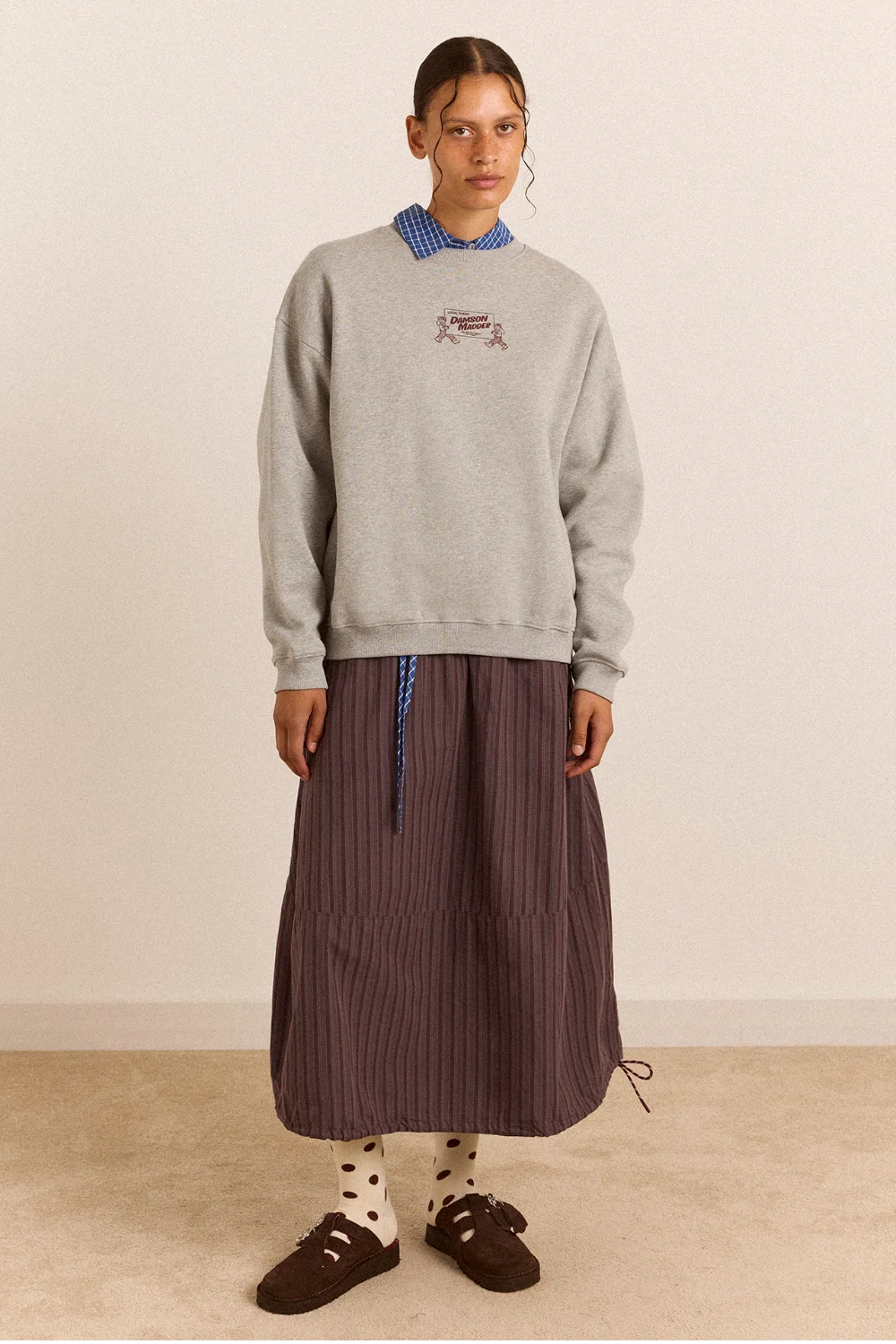 Damson Madder Local Fixers Sweatshirt // Grey