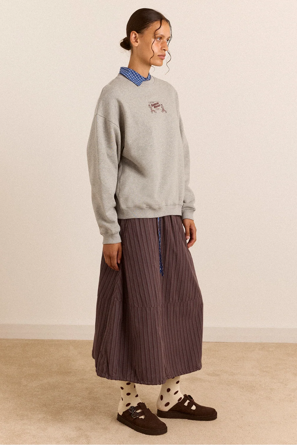 Damson Madder Local Fixers Sweatshirt // Grey