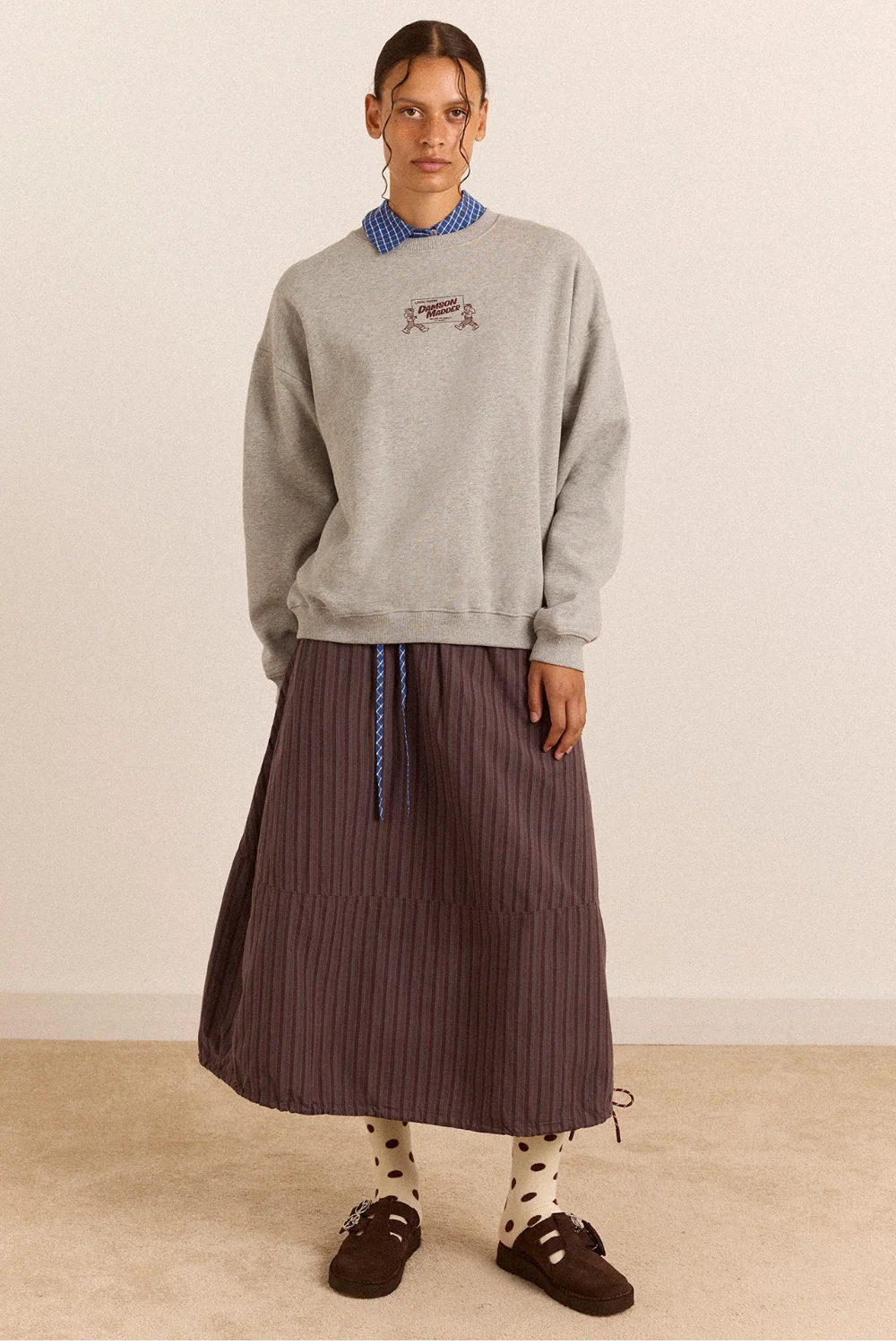 Damson Madder Local Fixers Sweatshirt // Grey