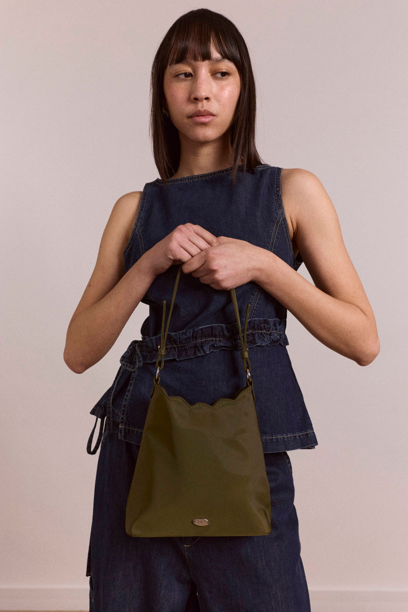 Damson Madder Lorelai Bag  // Olive Satin