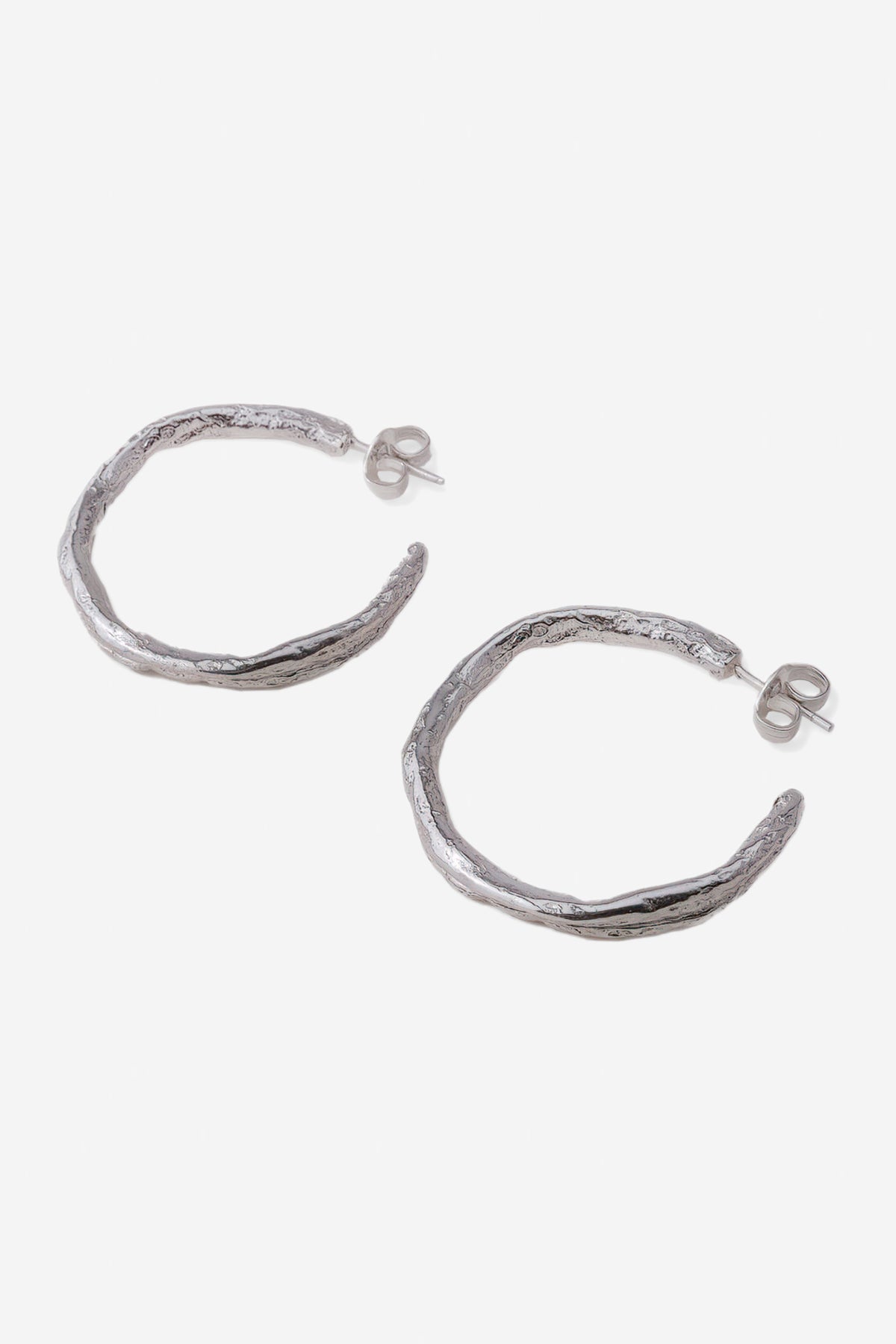 Tilda Large Stoned Hoops // Silver