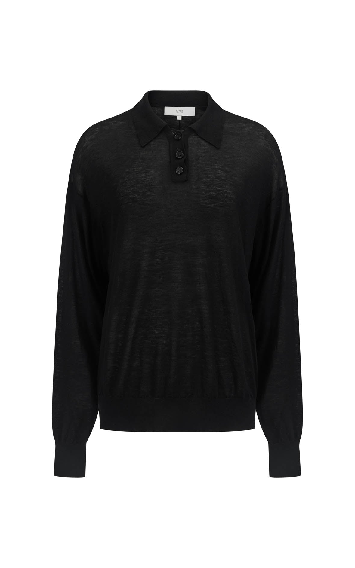 Harris Tapper Long Sleeve Orwell Polo // Black