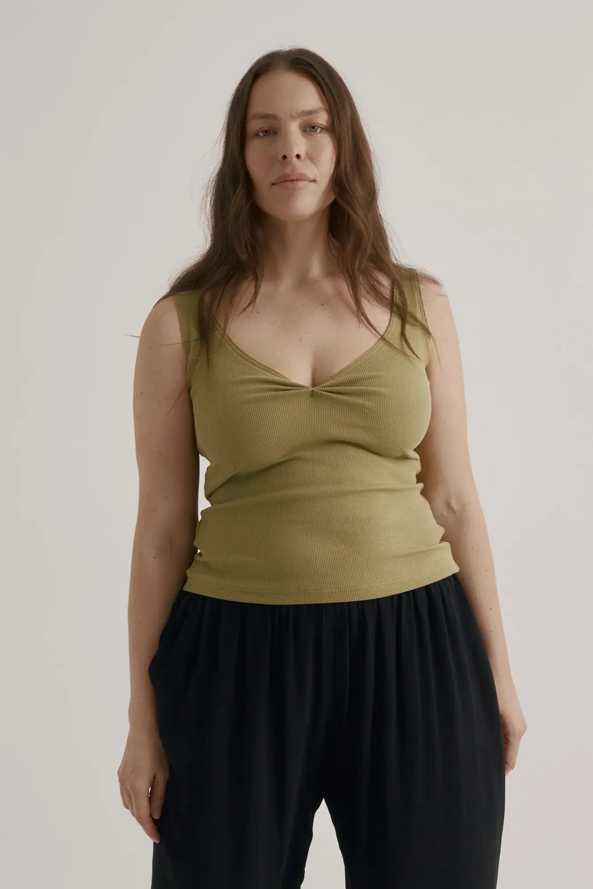 Dominique Healy Jill Singlet // Olive