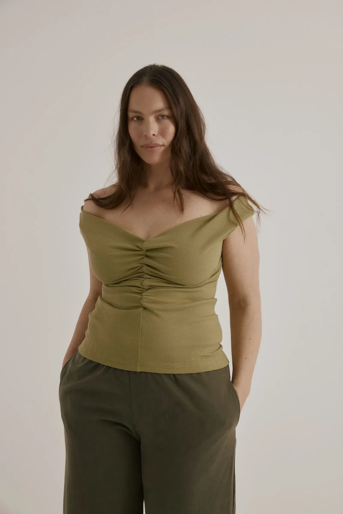Dominique Healy Niveah Tee //  Olive