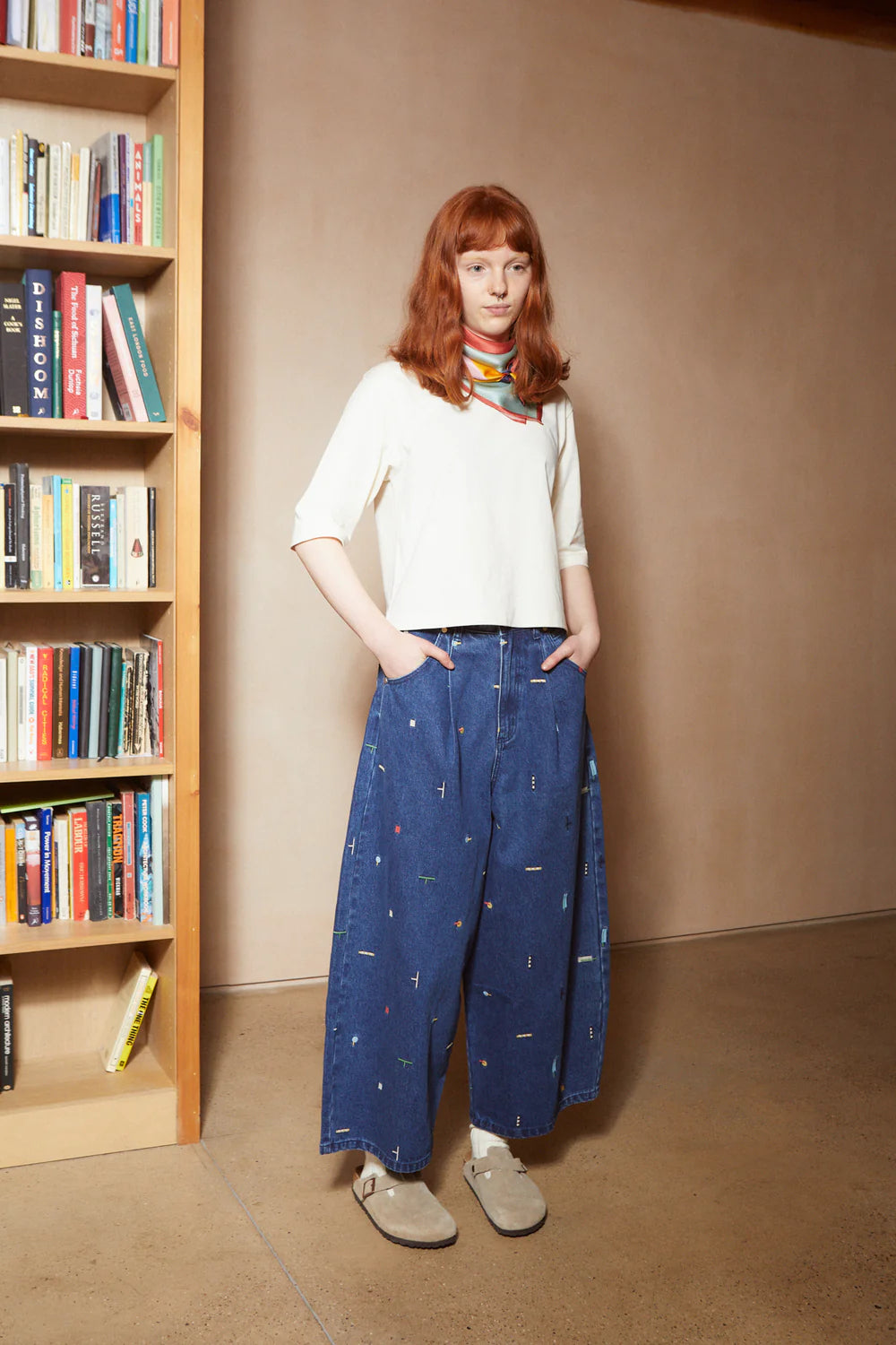 L.F. Markey Mason Jean Embroidered // Puzzle Embroidery