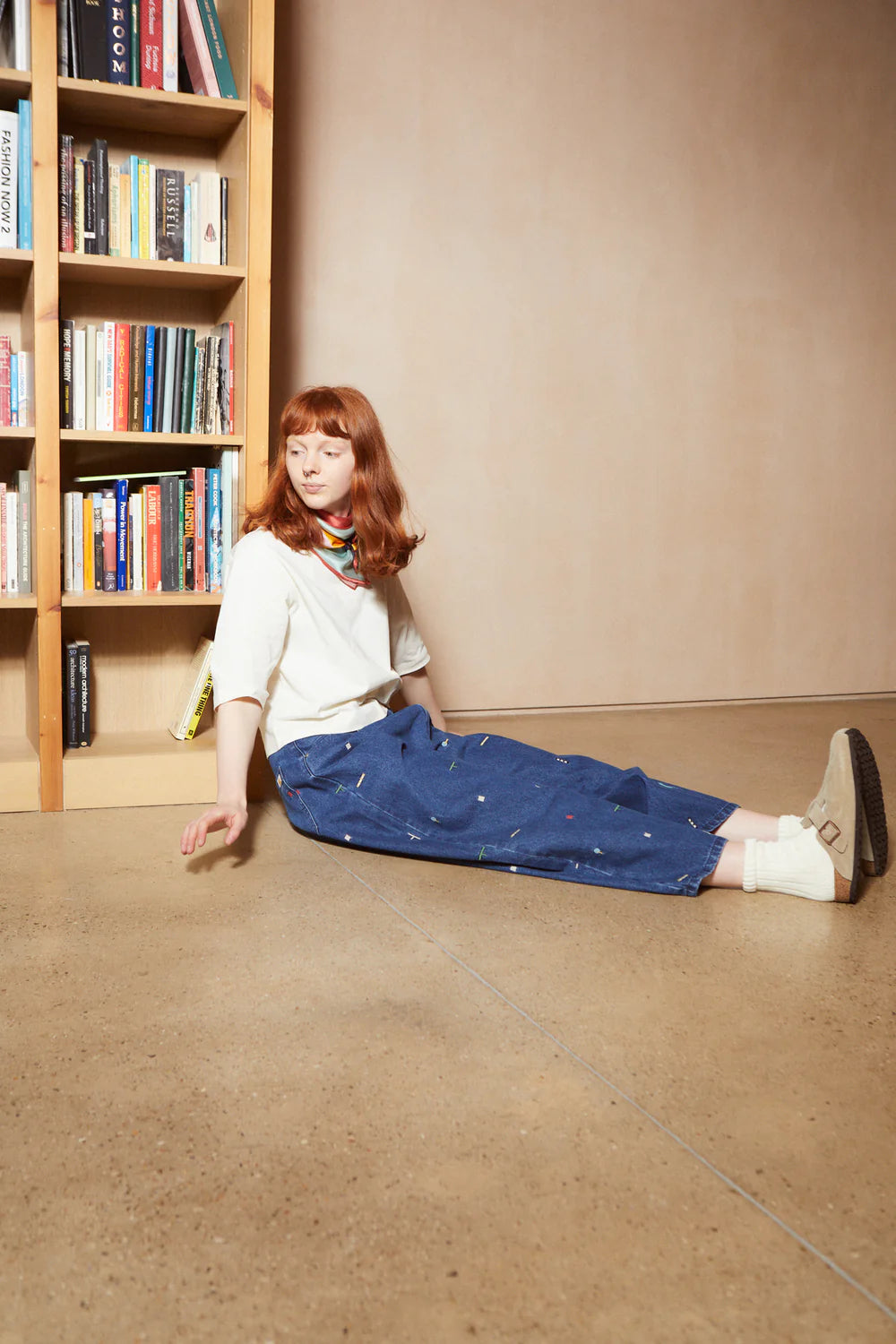 L.F. Markey Mason Jean Embroidered // Puzzle Embroidery
