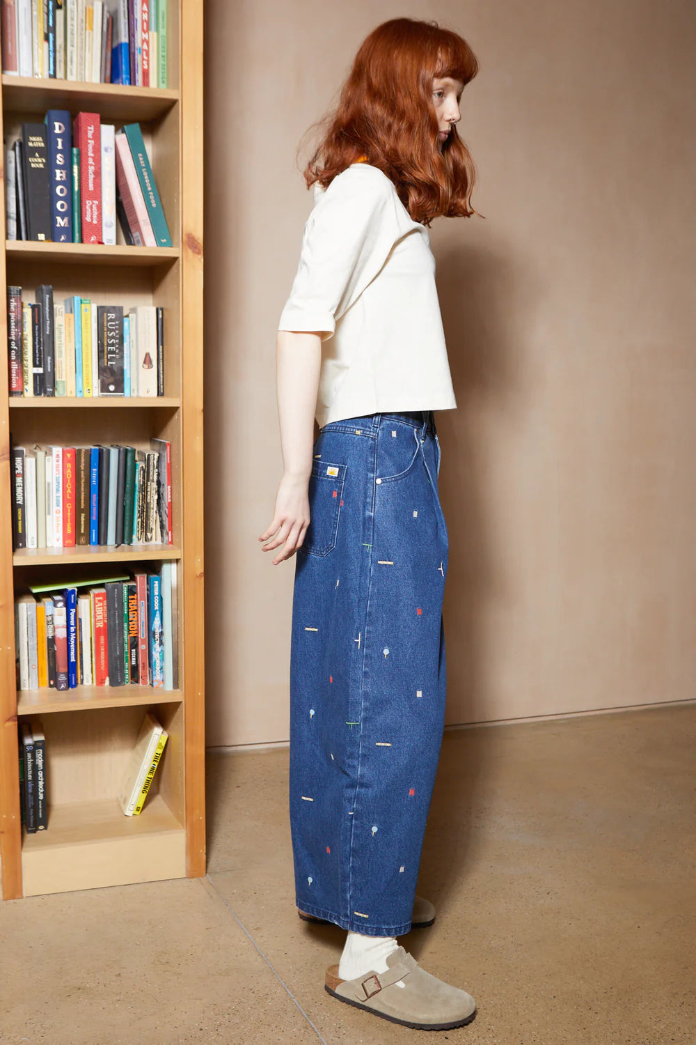 L.F. Markey Mason Jean Embroidered // Puzzle Embroidery