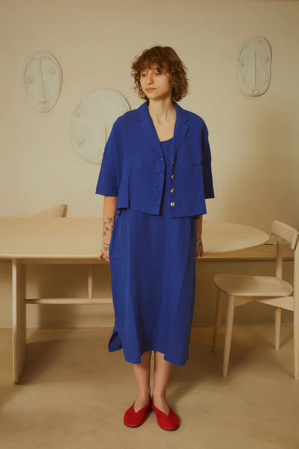L.F. Markey Maxim Linen Shirt // Cobalt