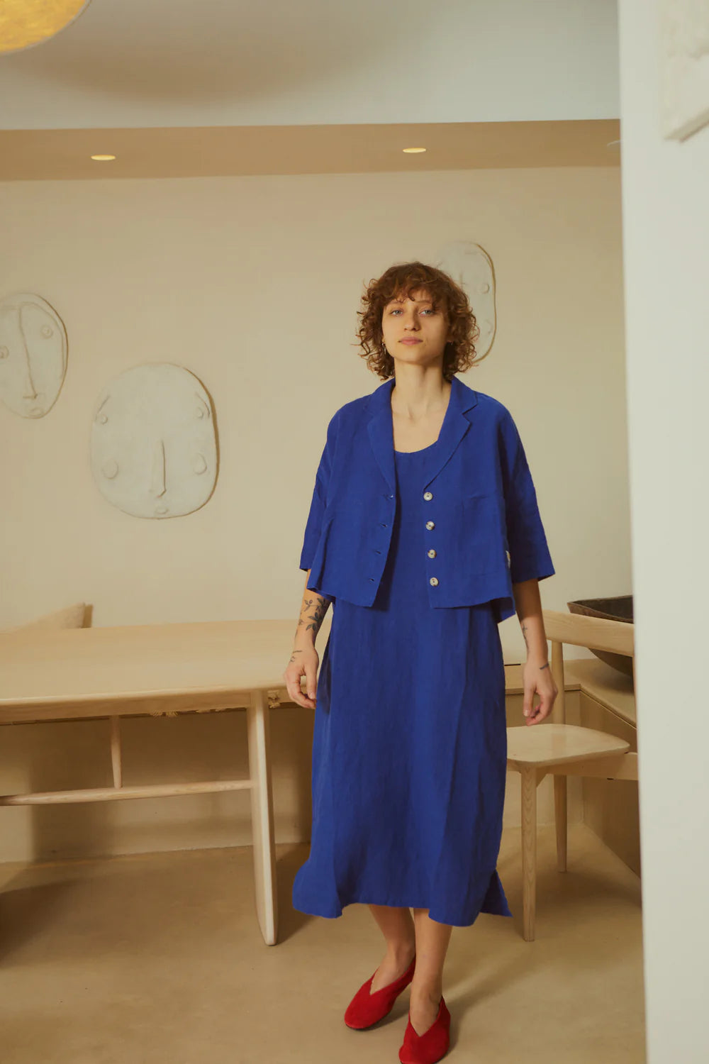 L.F. Markey Maxim Linen Shirt // Cobalt