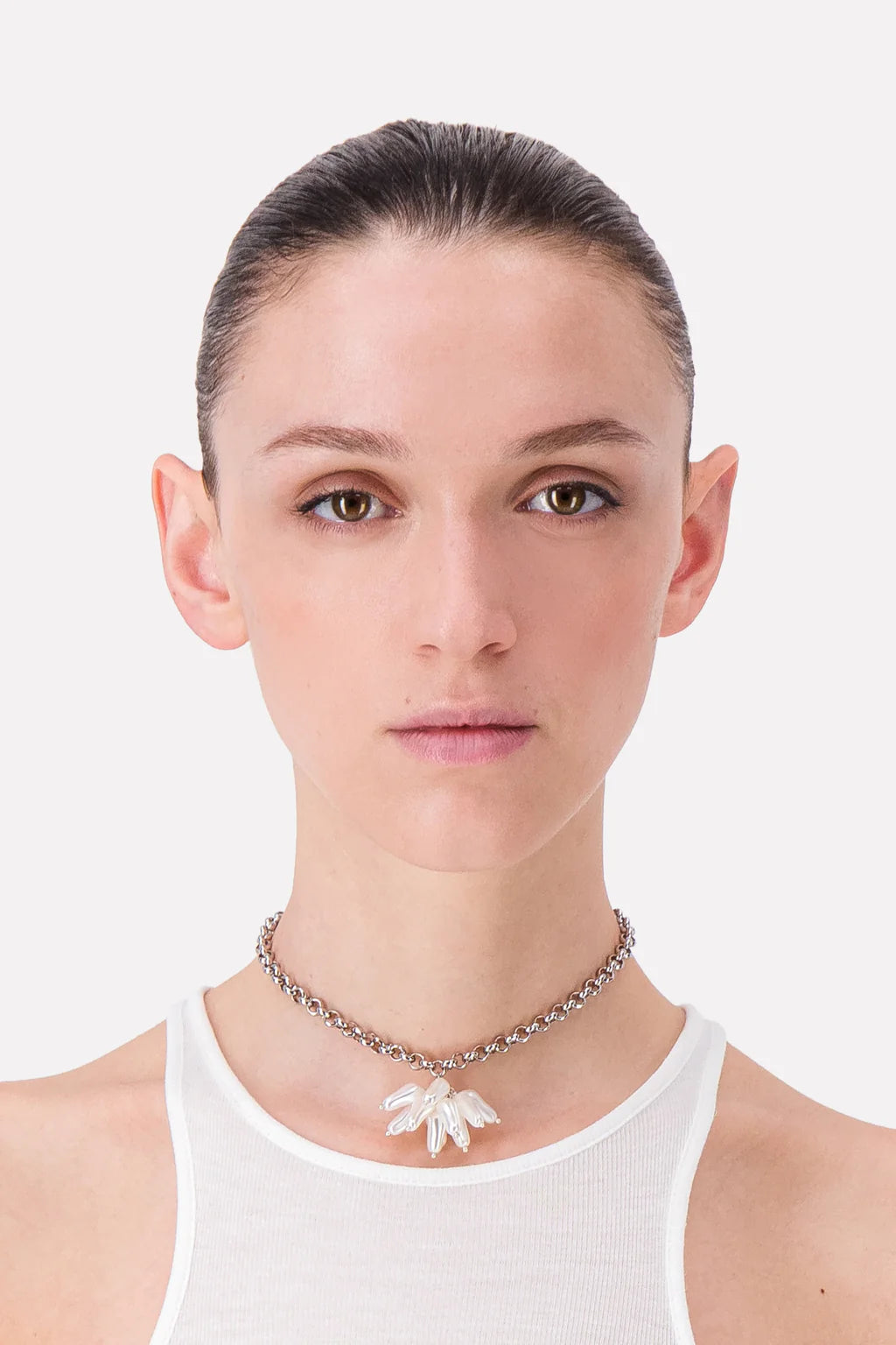 Justine Clenquet Moon Choker // Silver
