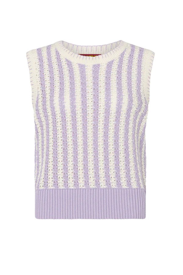 Kitri Marley Crochet Knit Top // Lilac