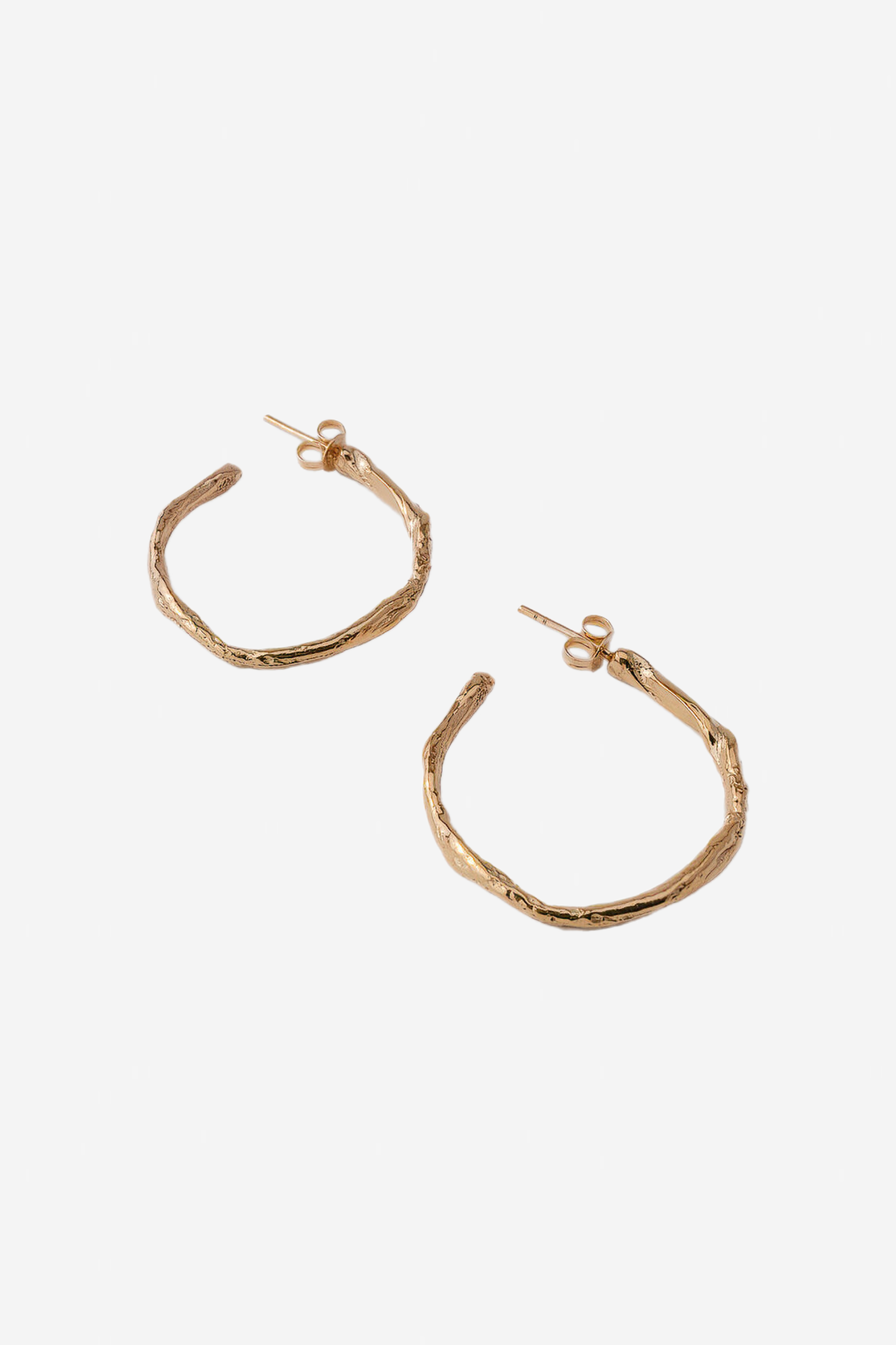 Tilda Medium Stoned Hoops // Gold Plated