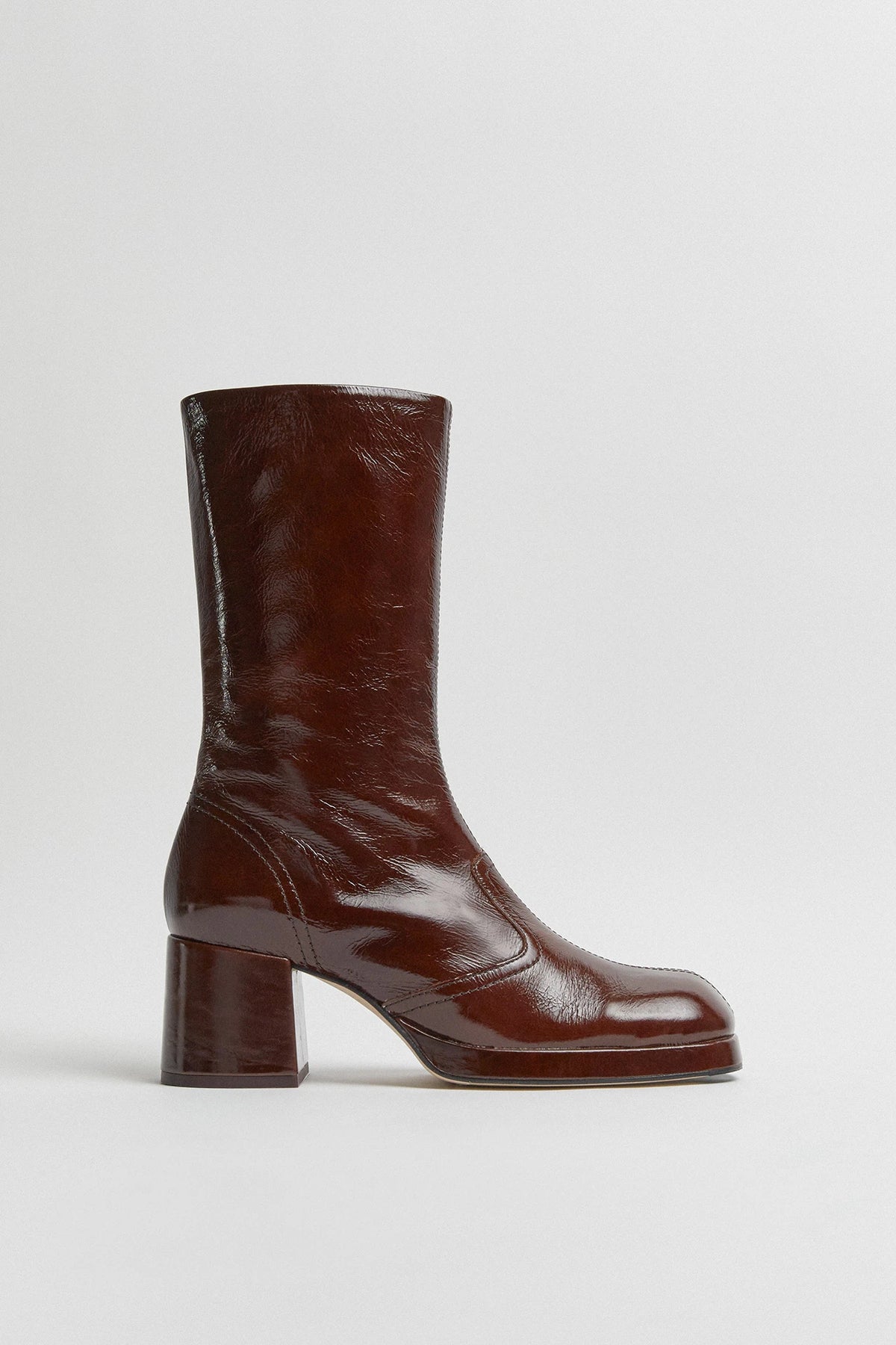 Miista Cass Boots // Brown Patent