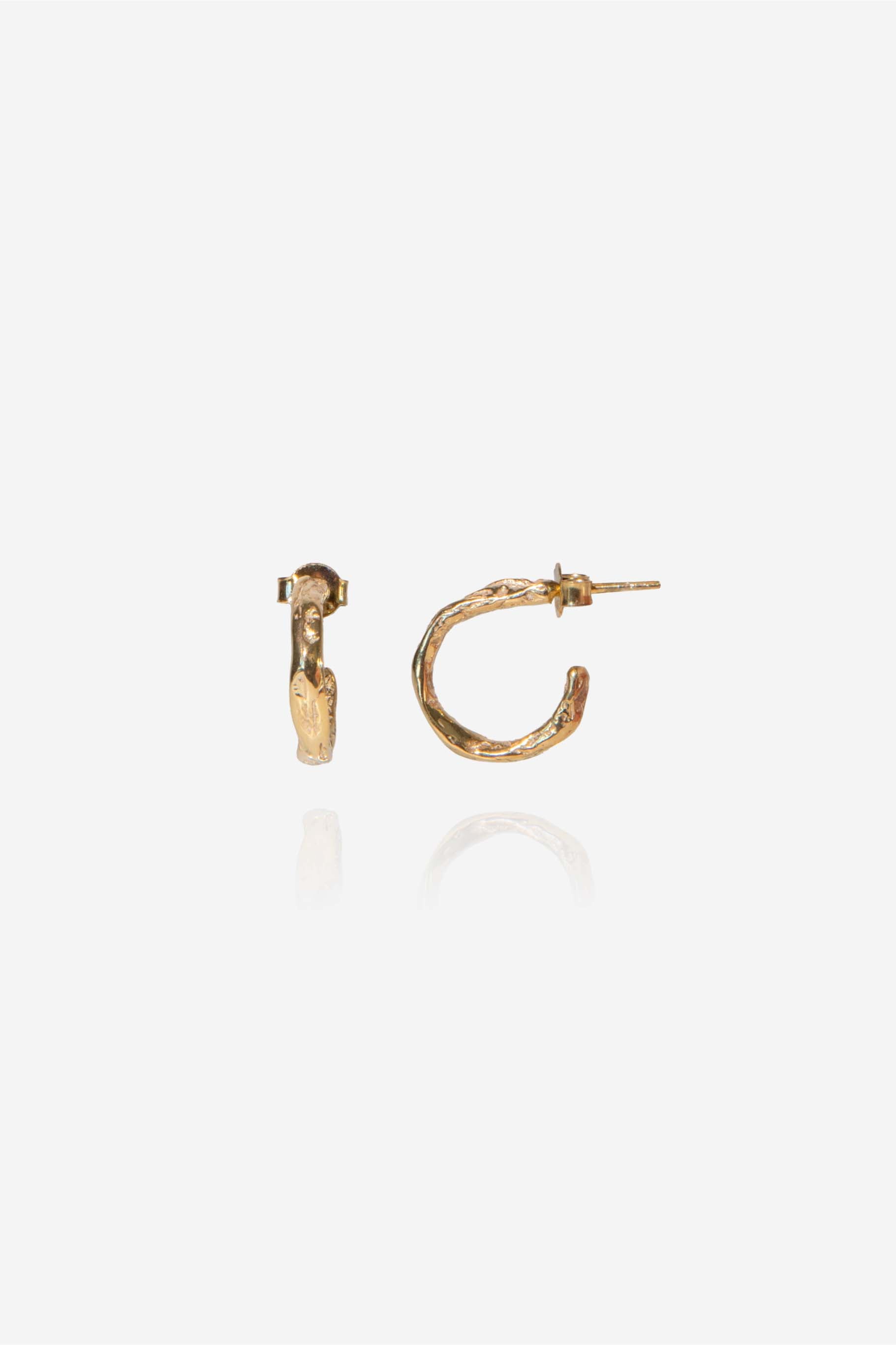 Tilda Mini Stoned Hoops // Gold Plated
