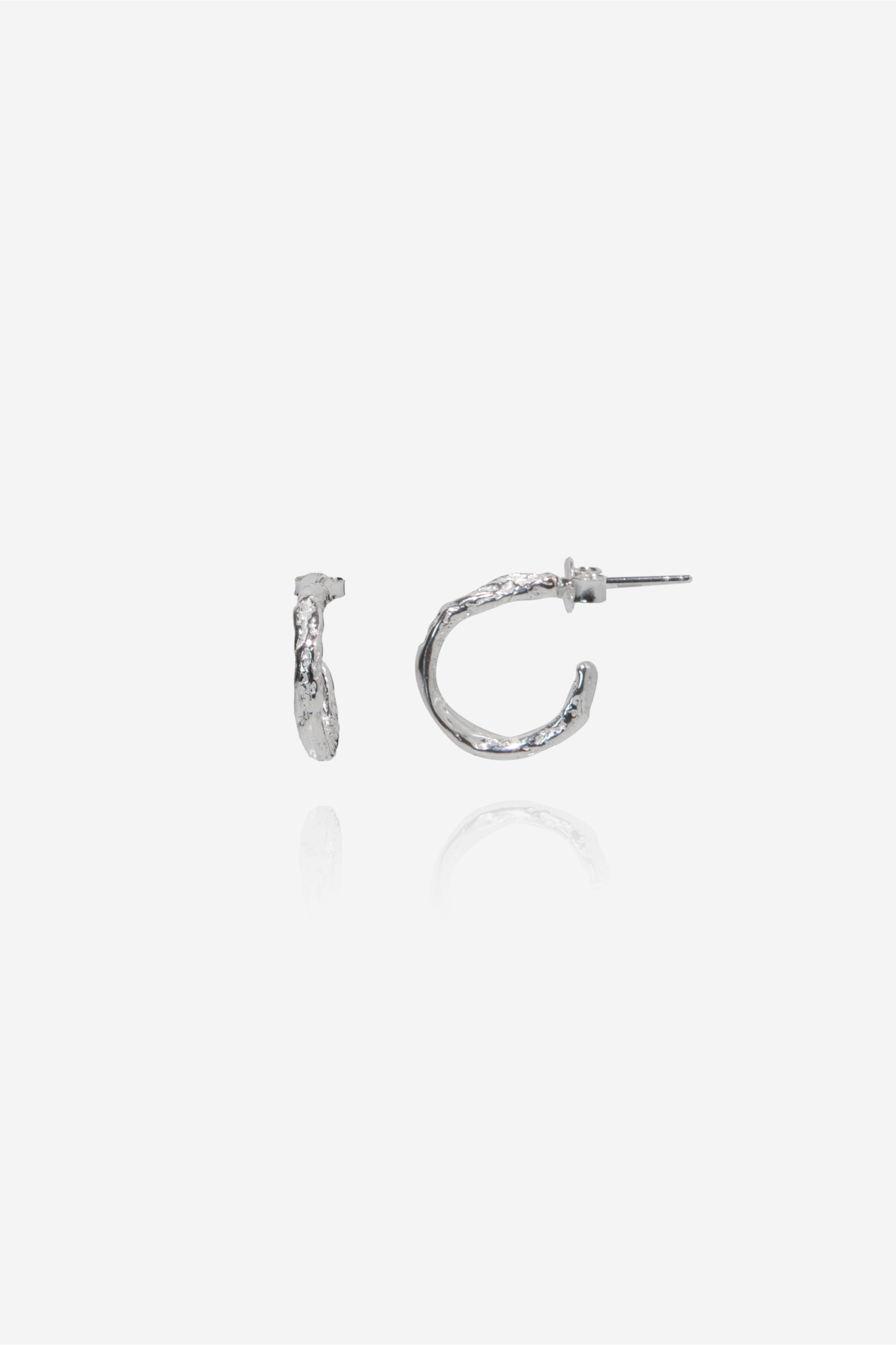 Tilda Mini Stoned Hoops // Silver