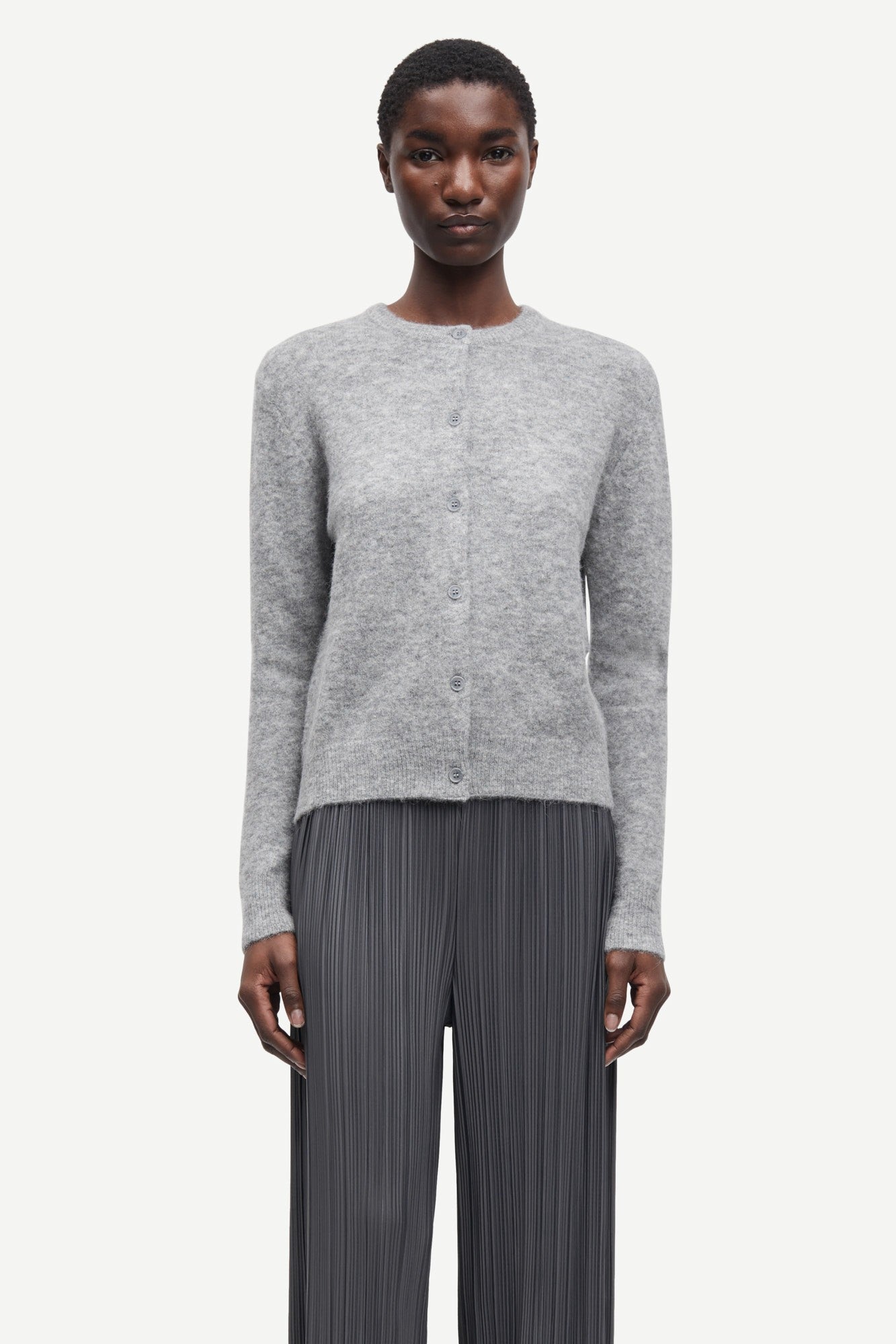 Samsøe Samsøe Nor Short Cardigan // Grey Mel.