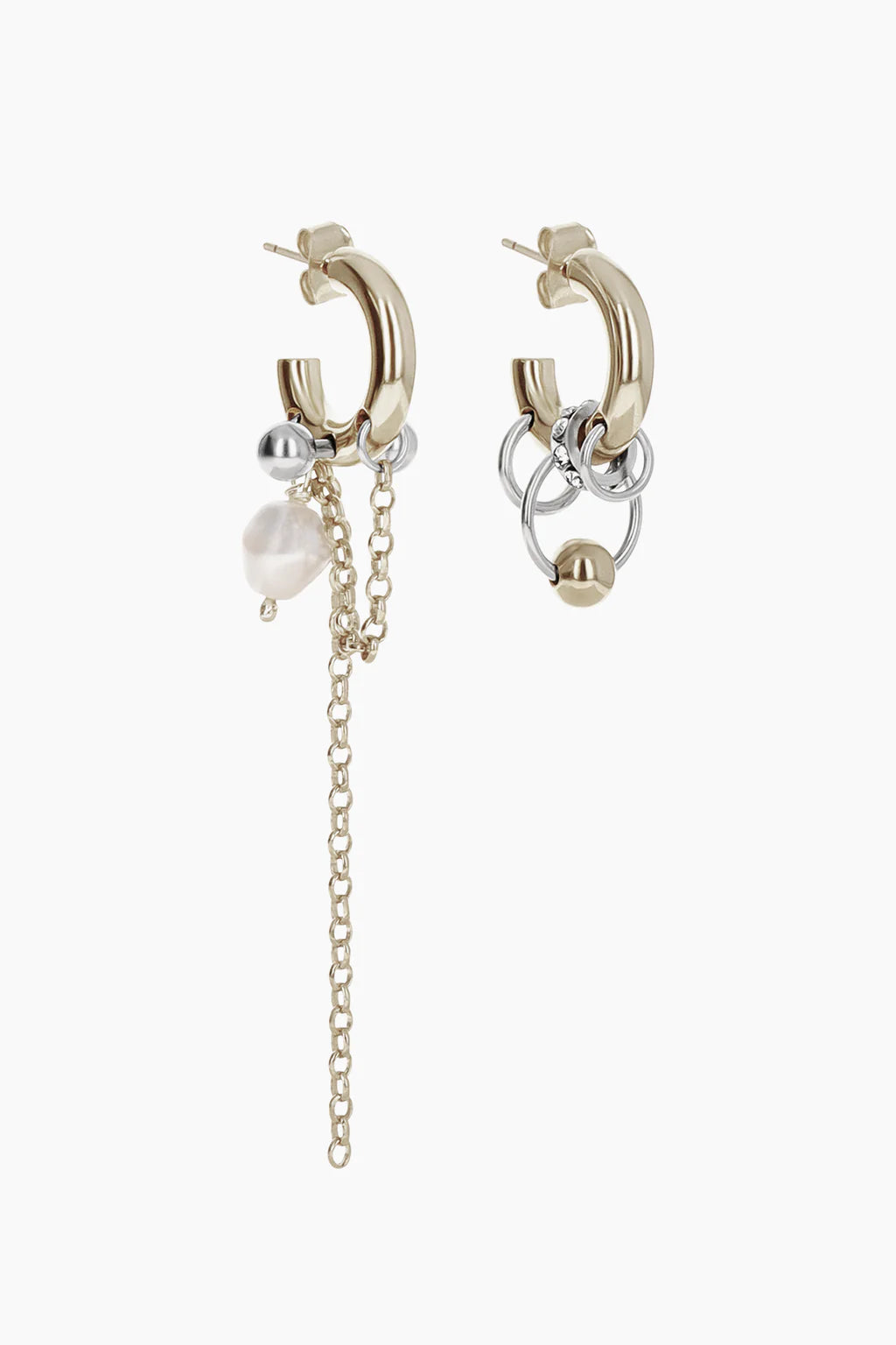 Justine Clenquet Nathan Earrings // Gold & Silver