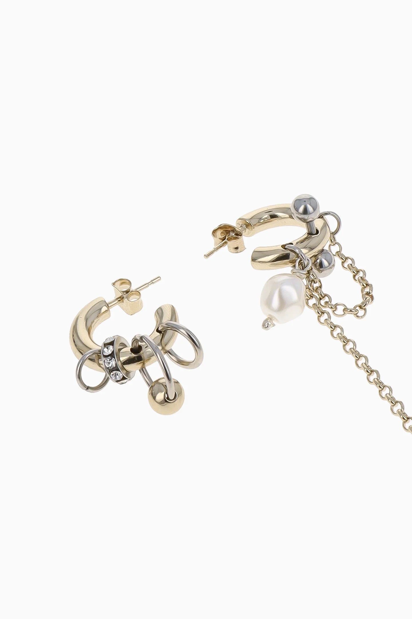 Justine Clenquet Nathan Earrings // Gold & Silver