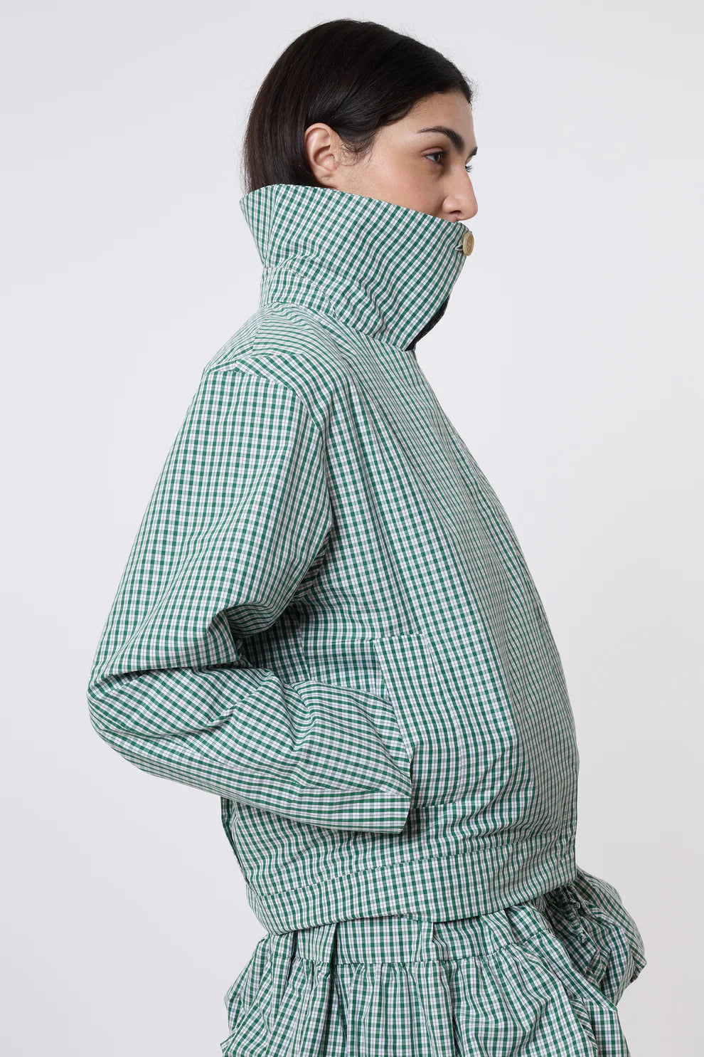 Catheclisma Olga Jacket // Green Vichy