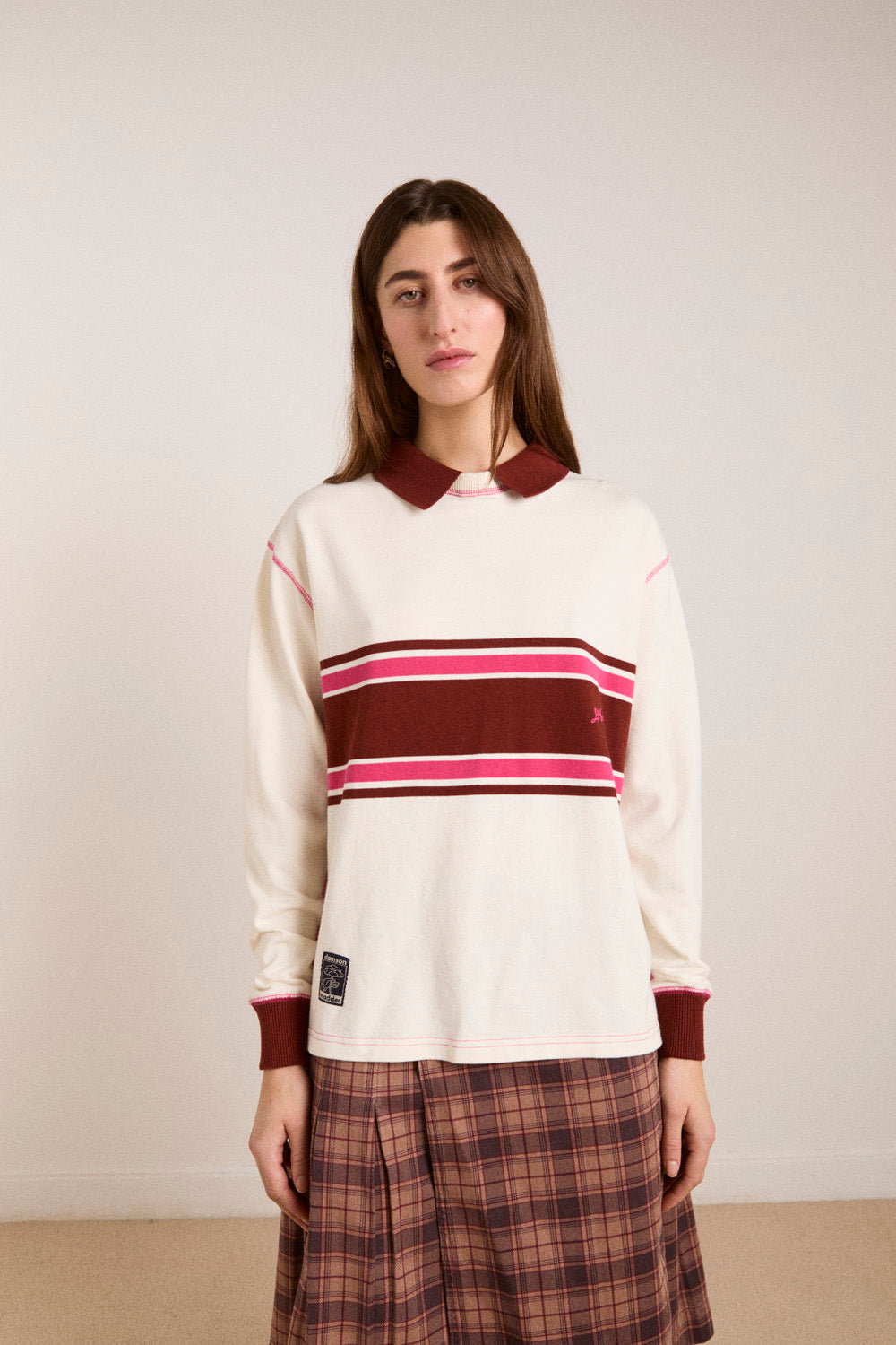 Damson Madder Olina Stripe Rugby // Ecru