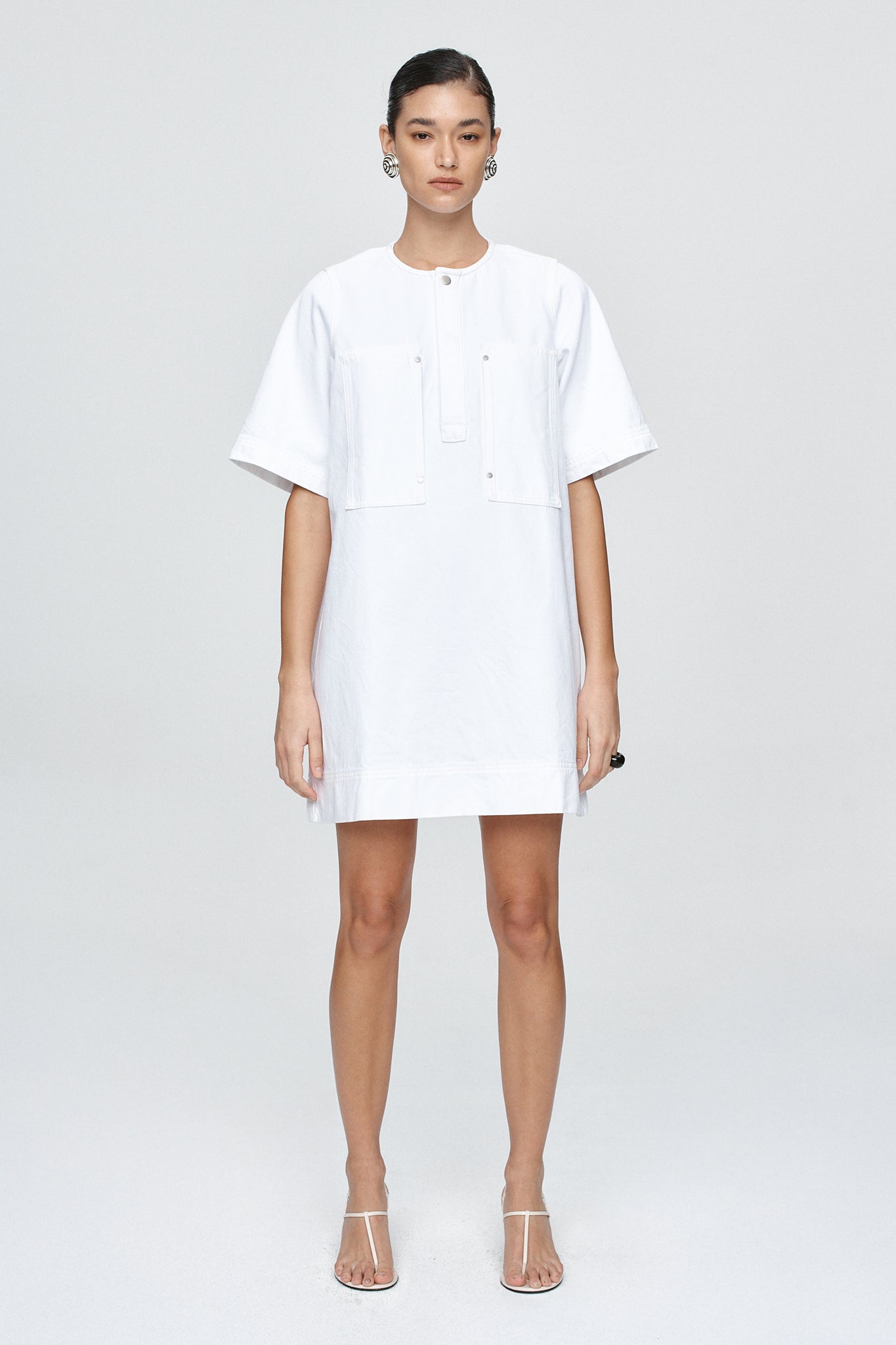 Marle Patch Pocket Dress // Blanc