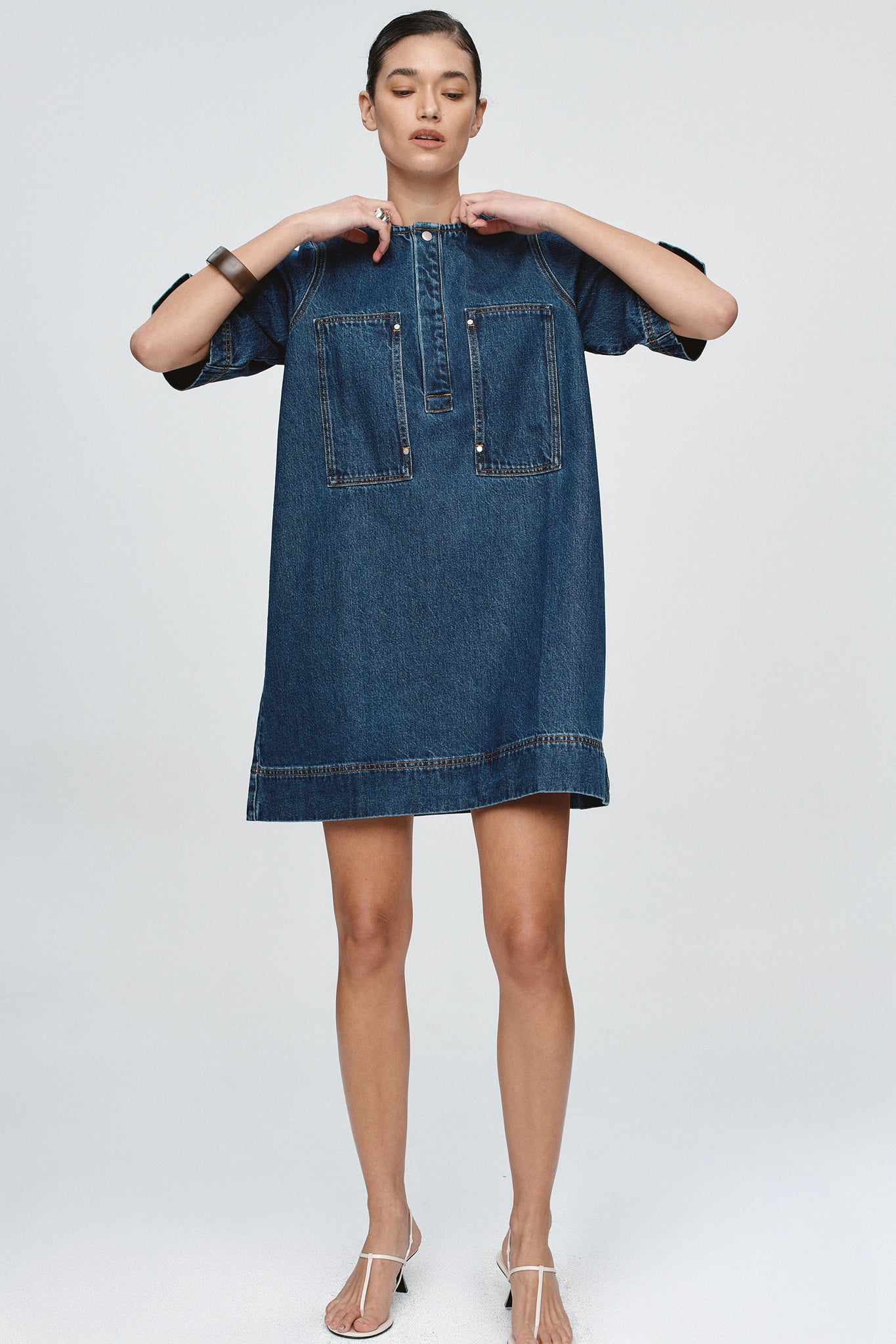 Marle Patch Pocket Dress // Classic Blue