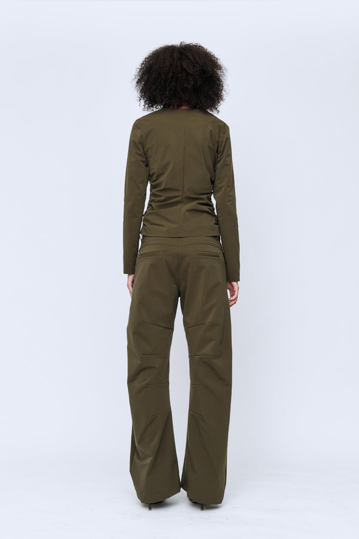 Wynn Hamlyn Zipper L/S Top // Khaki