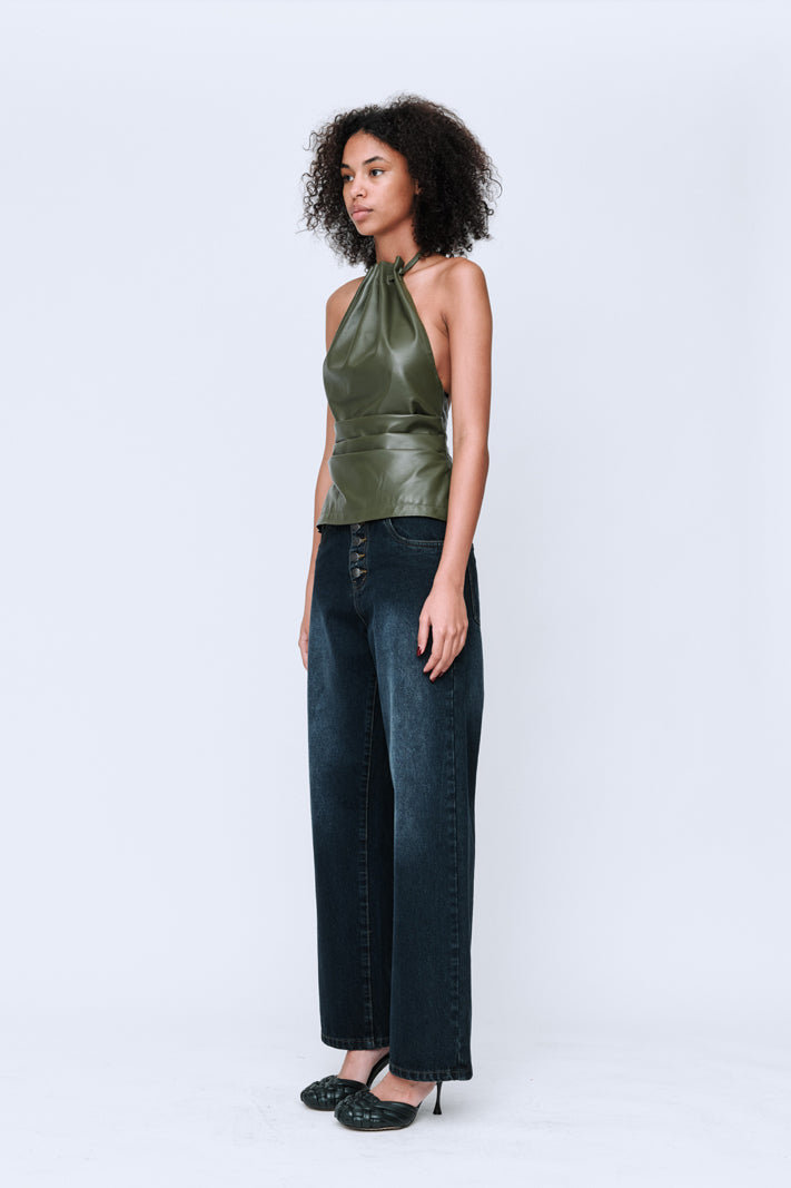 Wynn Hamlyn Button Fly Classic Jean // Washed Indigo