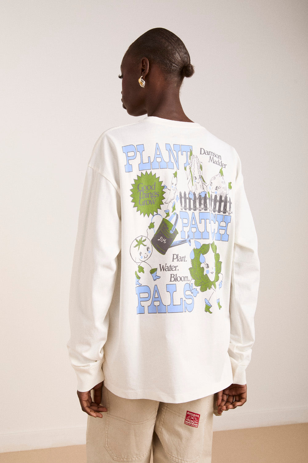 Damson Madder Plant Patch Pals L/S Tee // Ecru