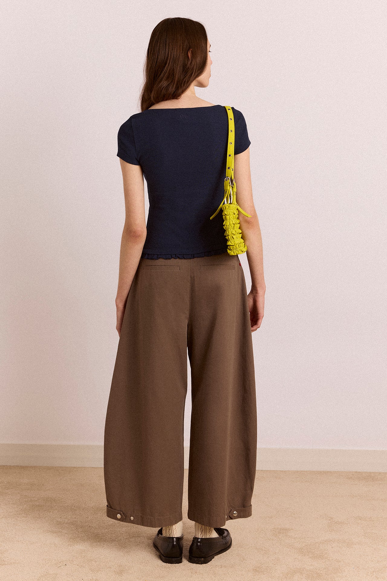 Damson Madder Posie Short Sleeve Top // Navy
