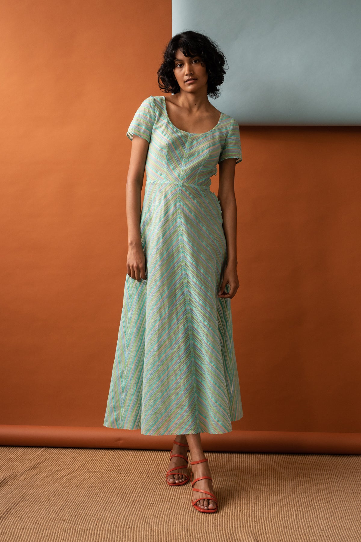 Penny Sage Margot Dress // Sherbet Stripe