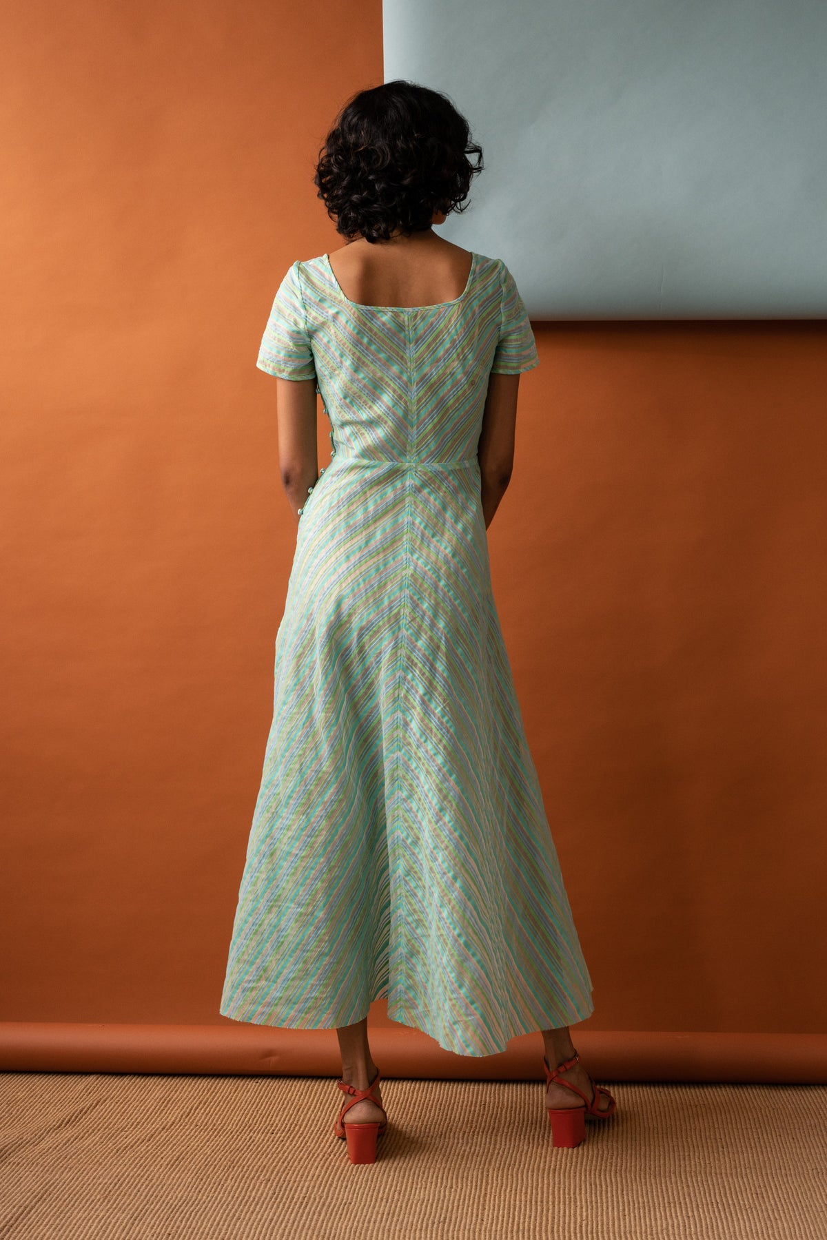 Penny Sage Margot Dress // Sherbet Stripe