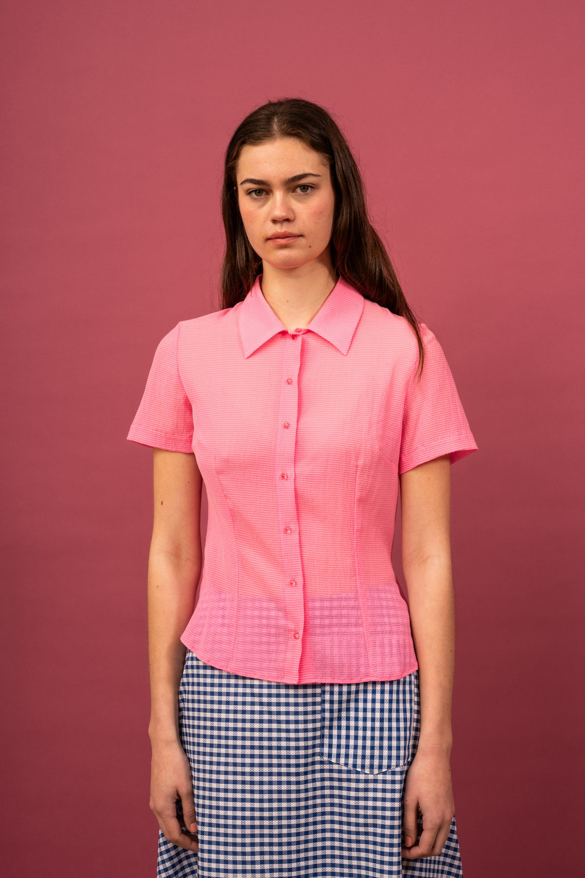 Penny Sage Evie Shirt // Barbie Pink